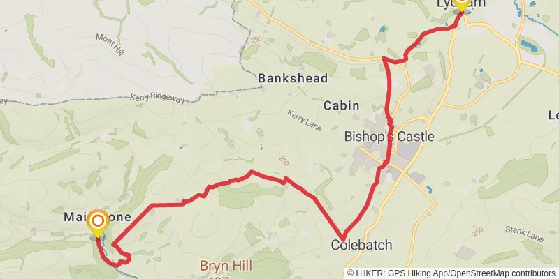 Shropshire Hills Loop stage 6 Map