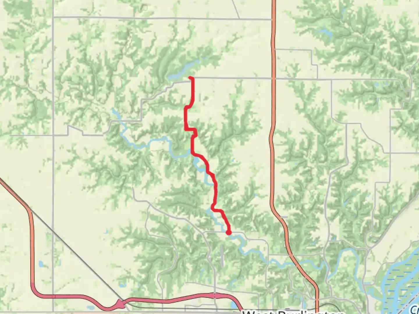 An image depicting the trail Flint River Trail and its surrounding area.
