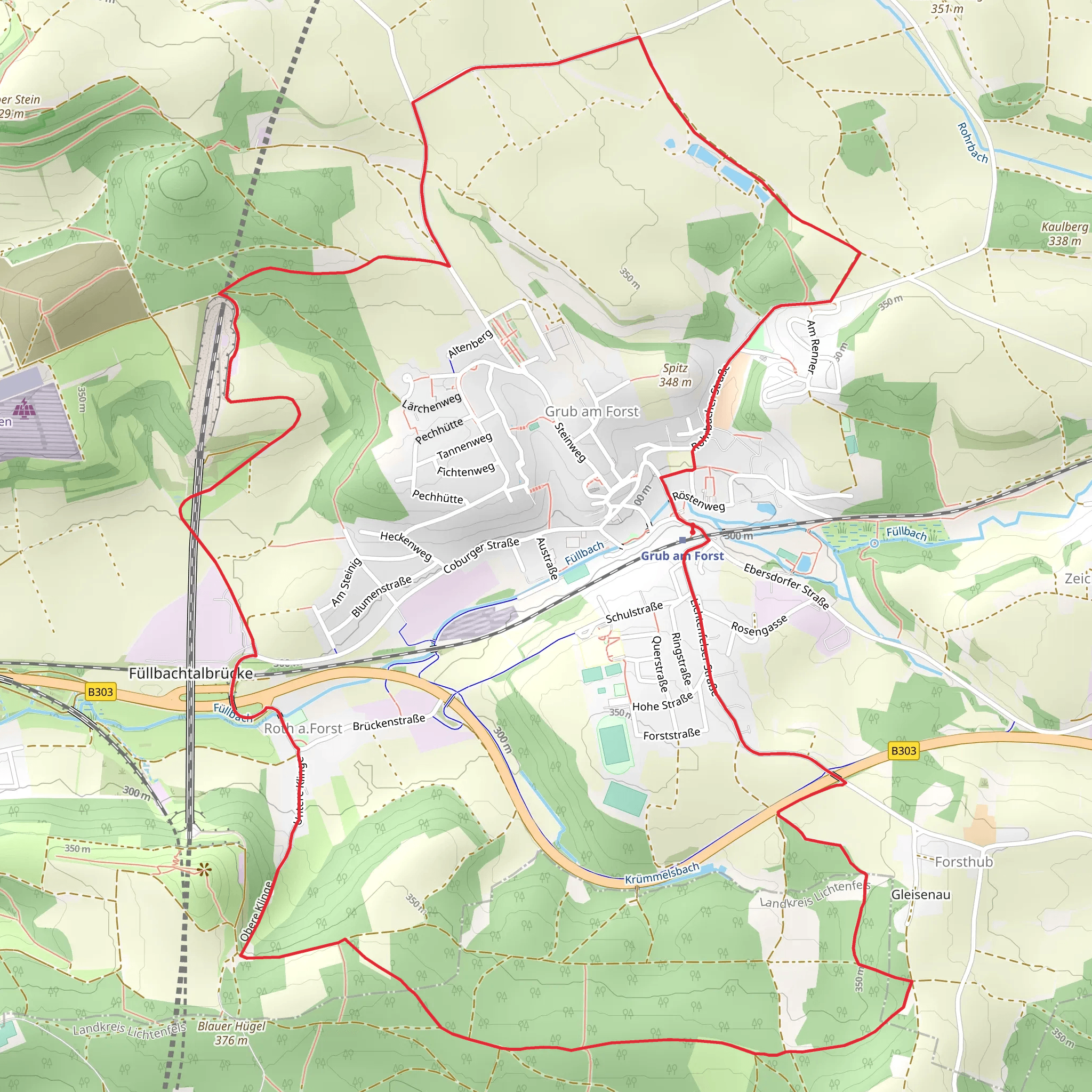 Rundweg Grub mobile static map