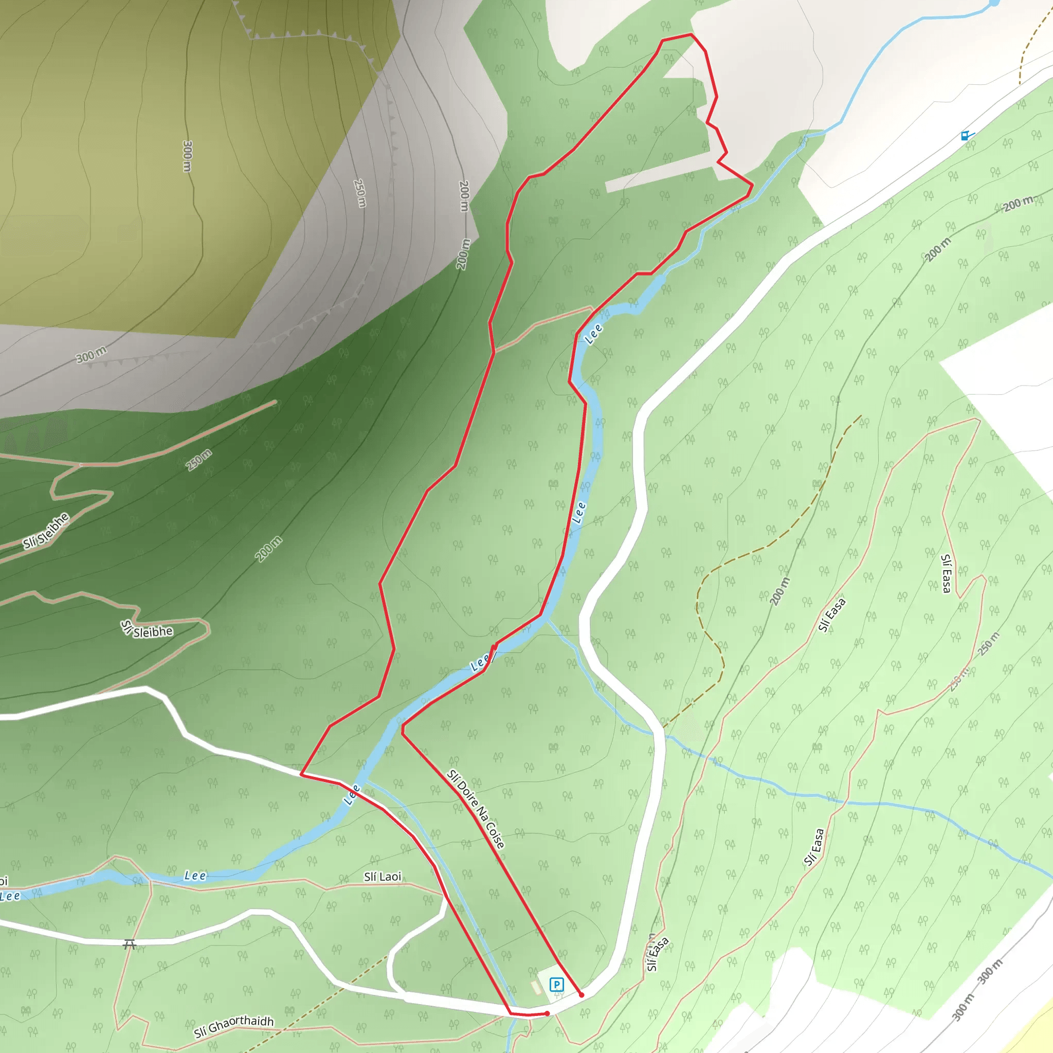 Gougane Barra - Sli Doire Na Coise mobile static map