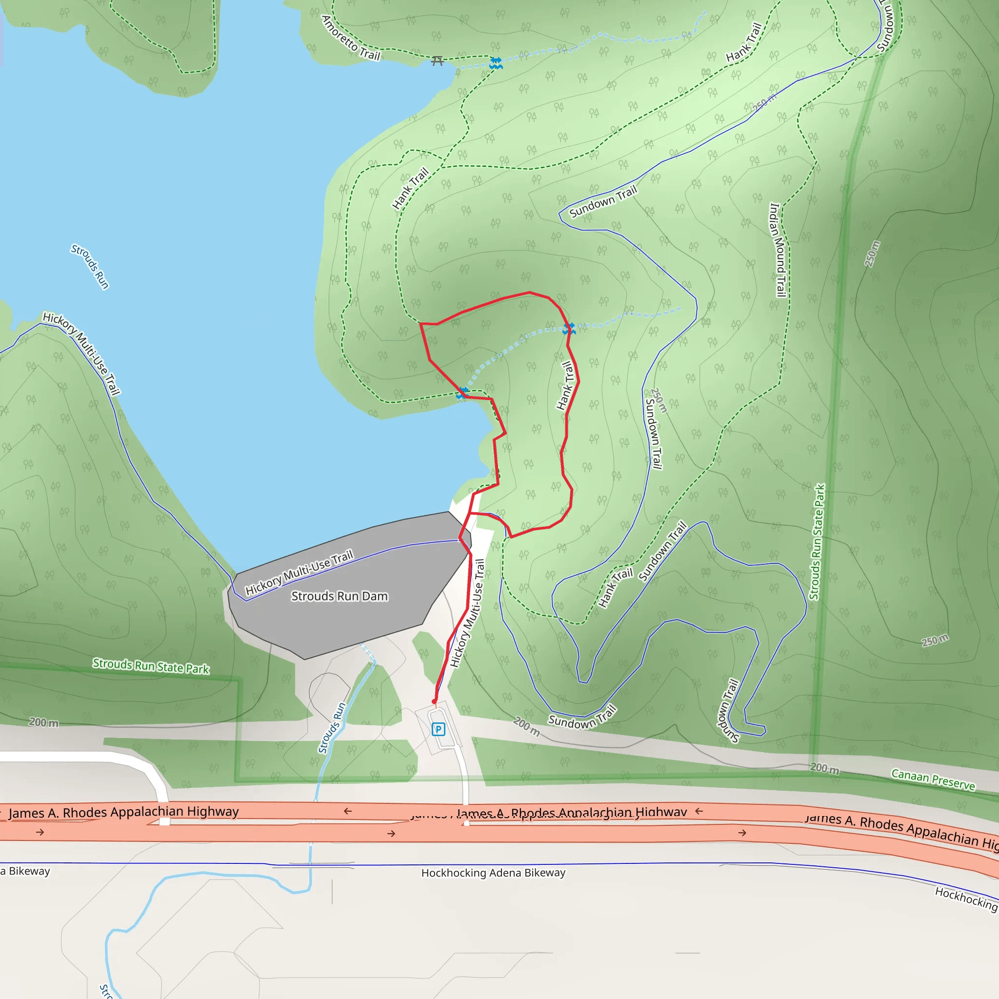 Hank Loop Trail mobile static map