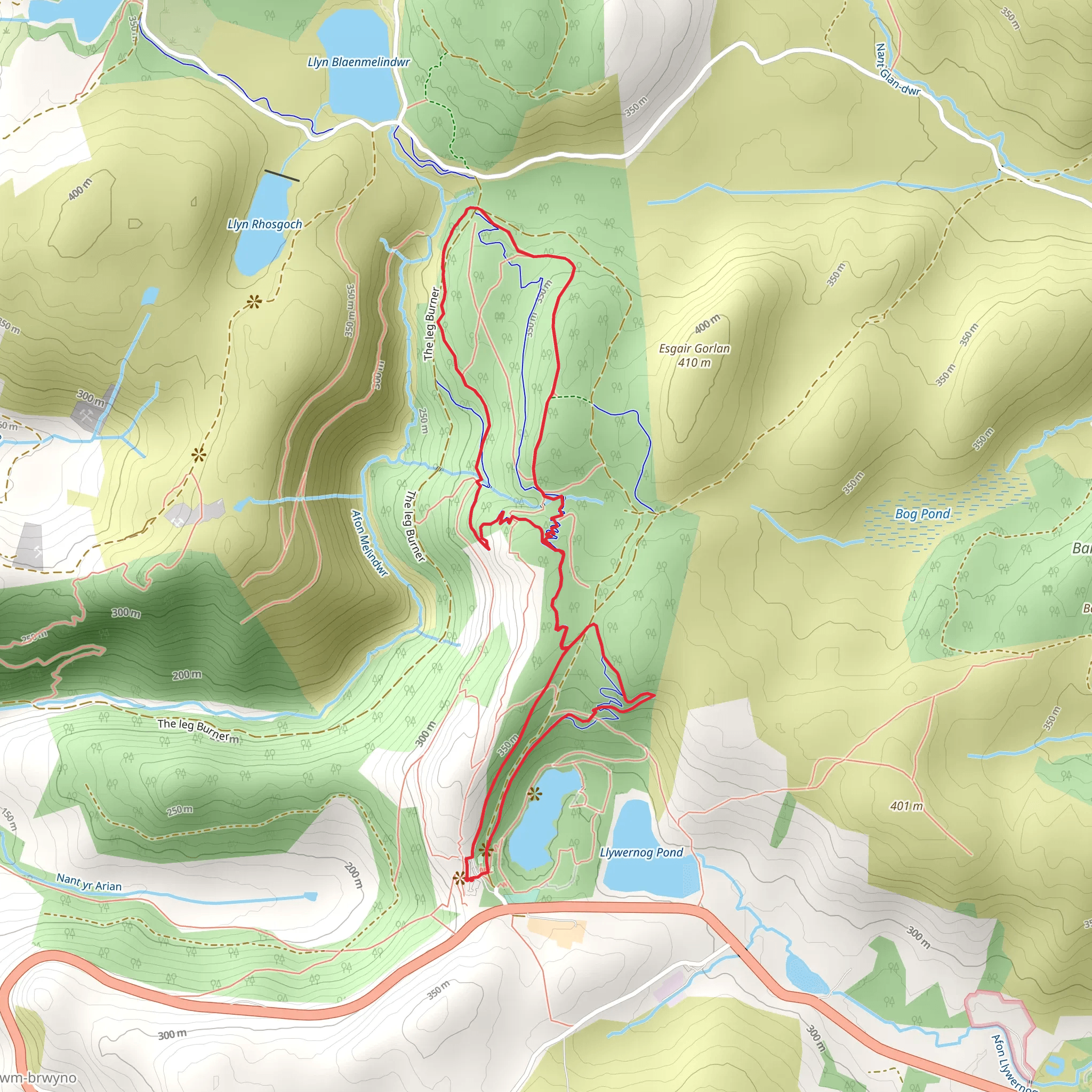 Nant Y Arian Loop mobile static map