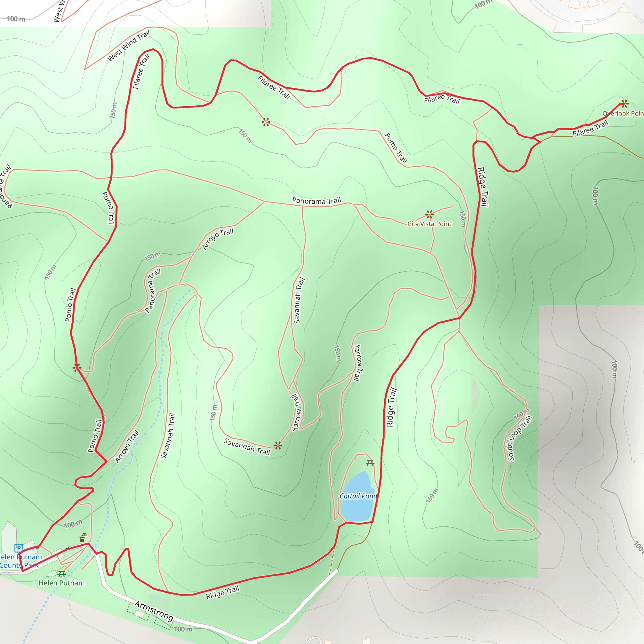 Filaree Trail via Pomo Trail mobile static map