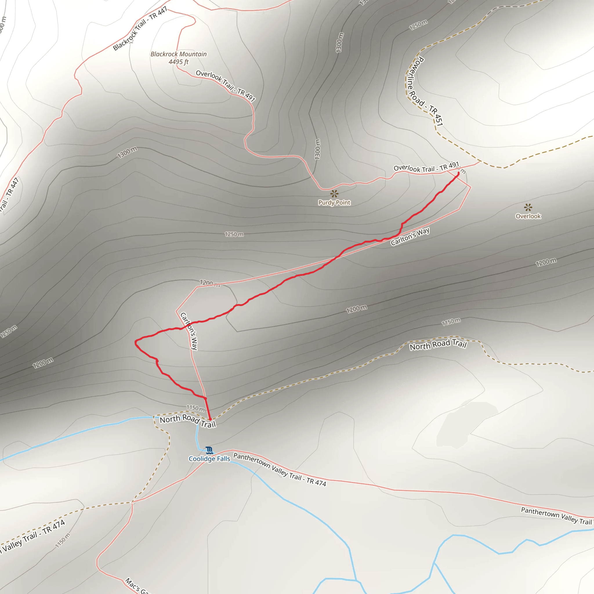 Carltons Way Trail mobile static map