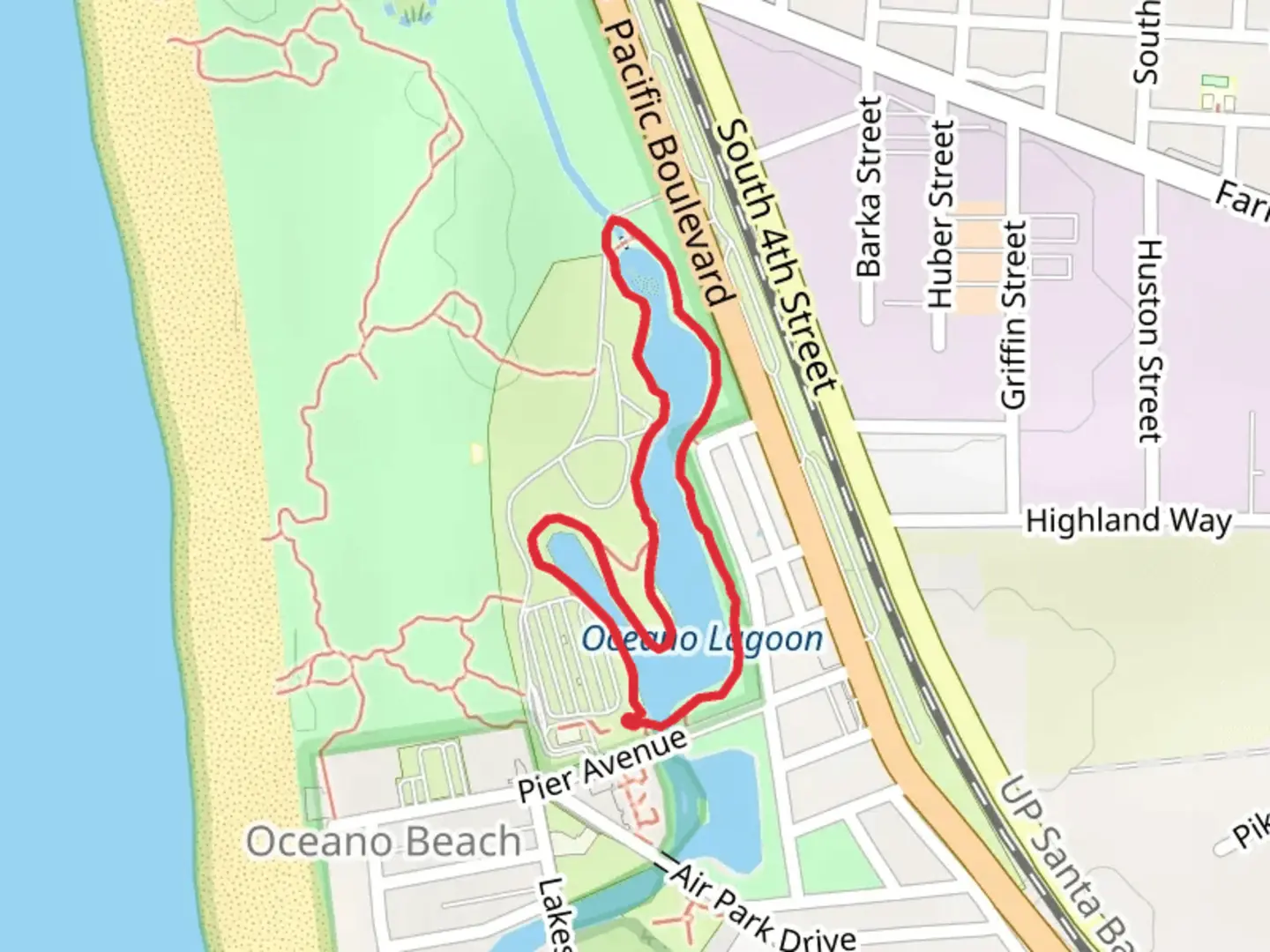 An image depicting the trail Pismo State Beach Oceano Campground Loop and its surrounding area.