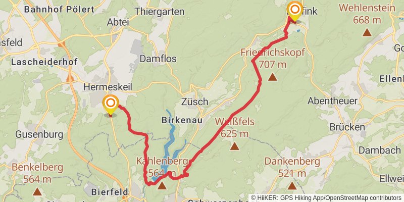 Saar-Hunsrück-Steig stage 7 Map
