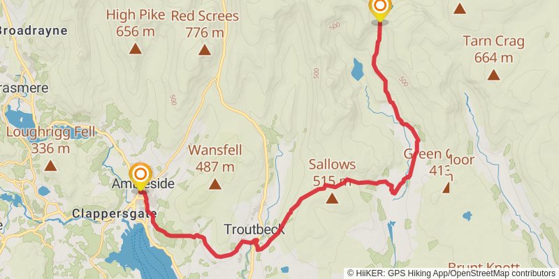 Ravenglass to Holy Island Walk stage 4 Map