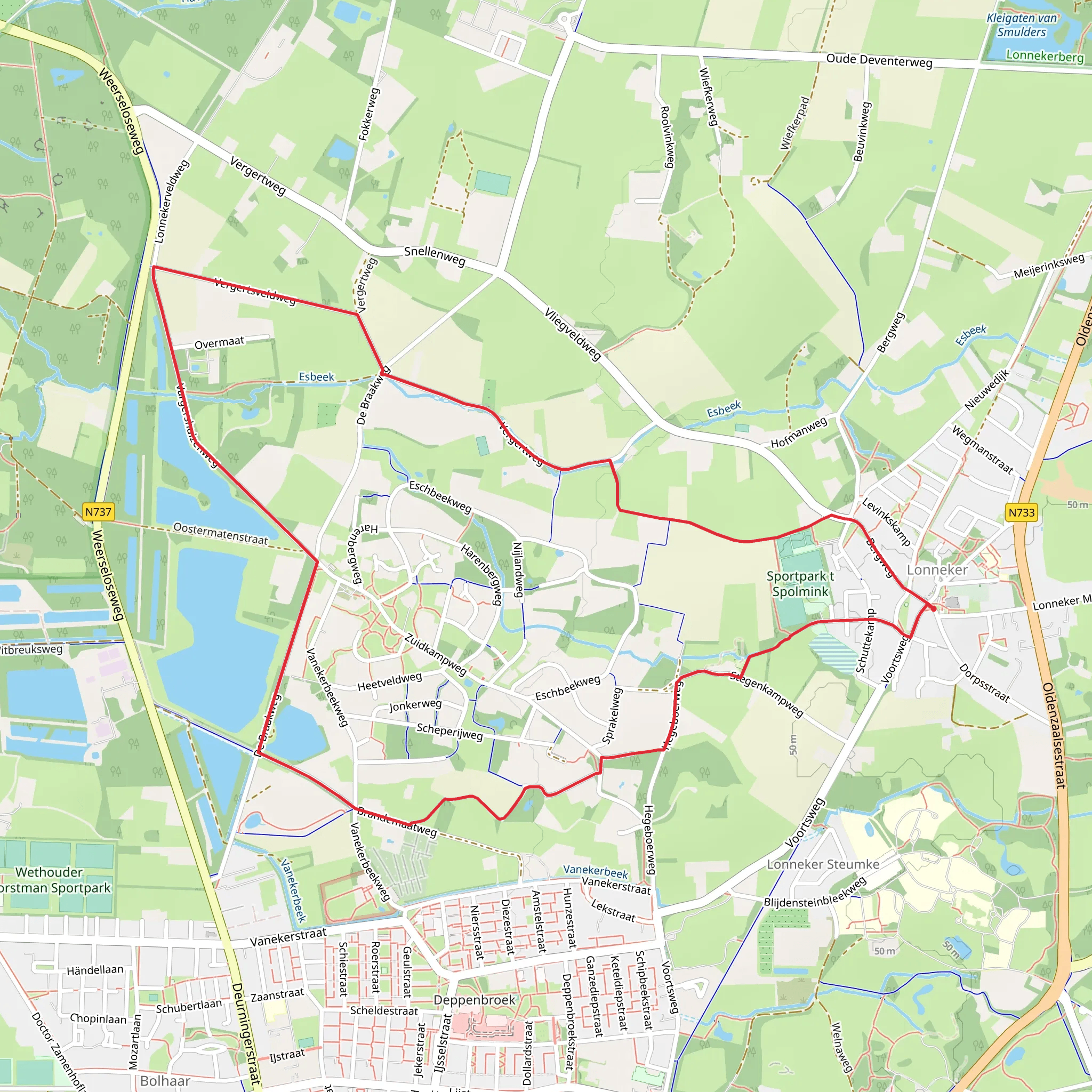 Scheperijpad and Vergert Weg Loop mobile static map