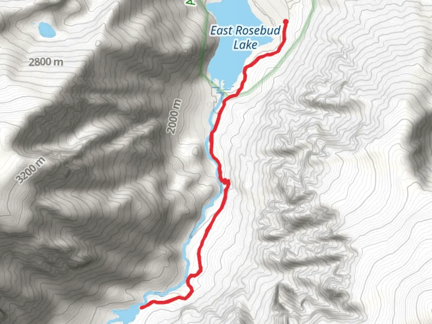An image depicting the trail Elk Lake via East Rosebud Trail and its surrounding area.