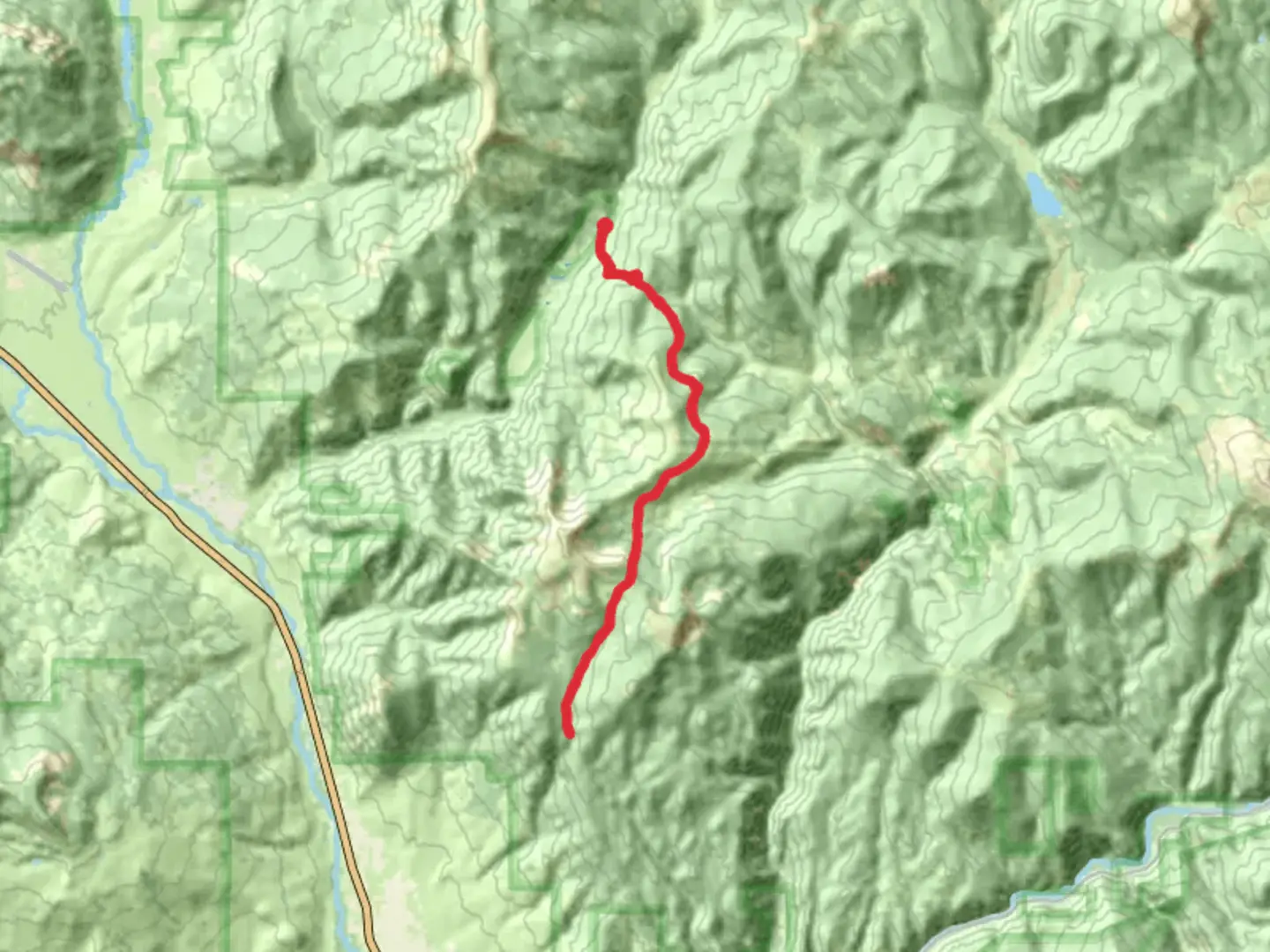 An image depicting the trail Cement Mountain Trail via Deadman Gulch Trail and its surrounding area.