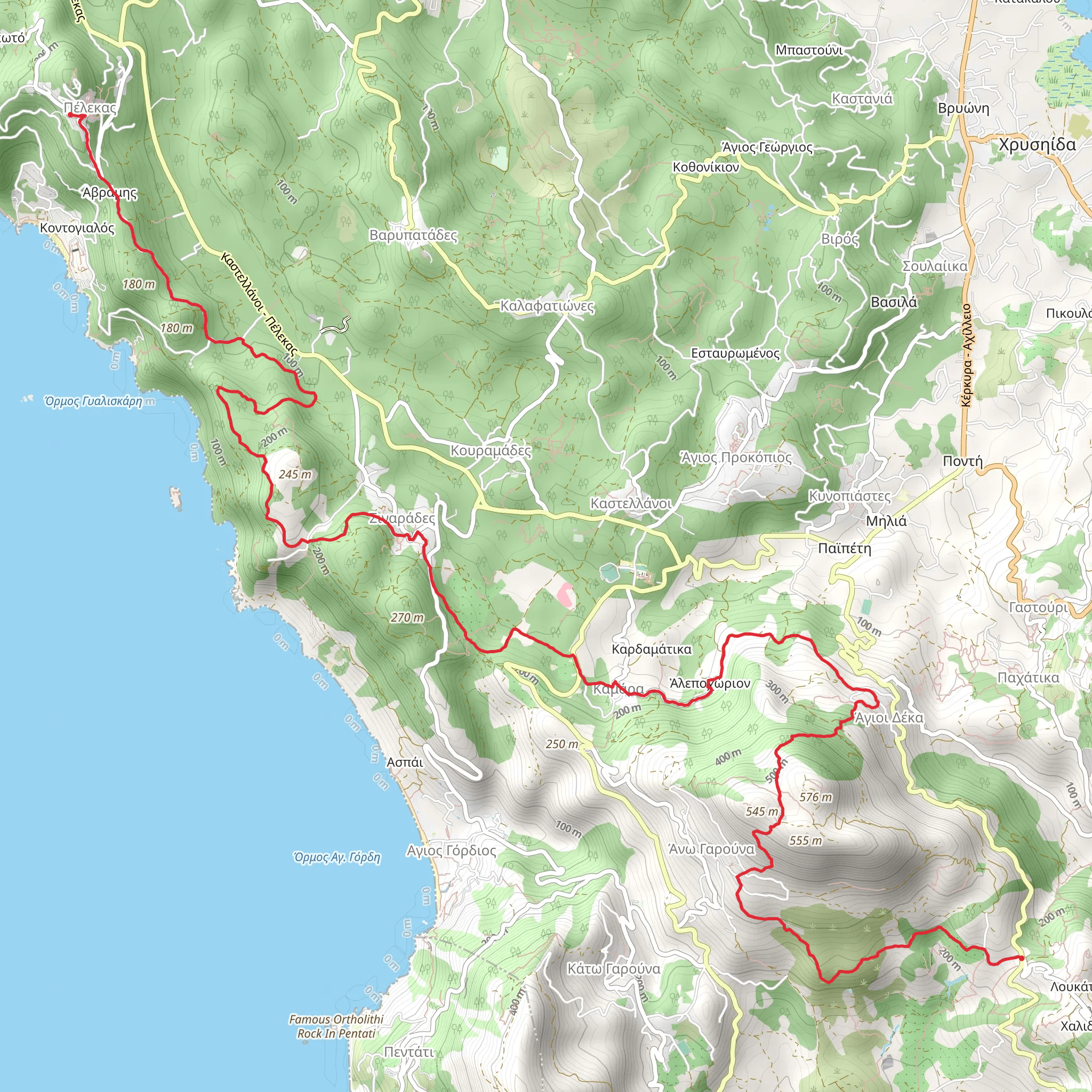 Stavros - Pelekas mobile static map