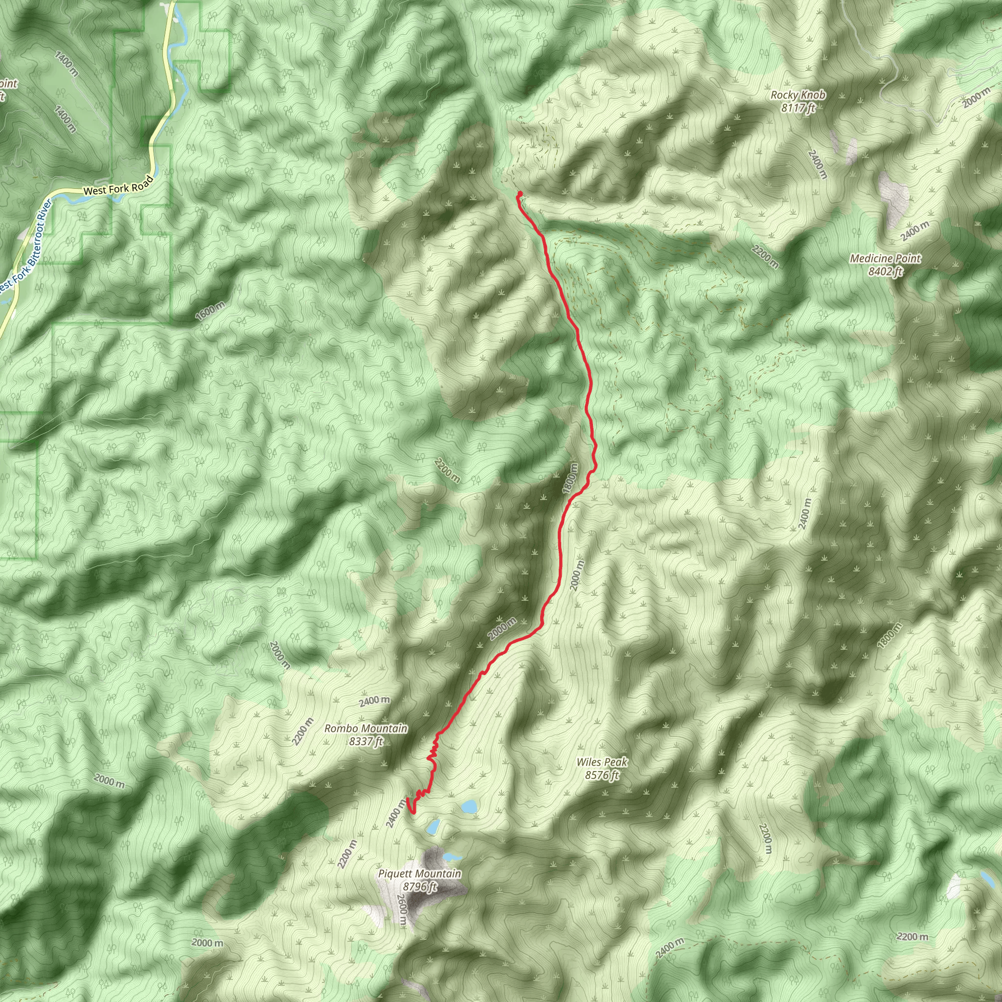Piquett Creek Trail mobile static map