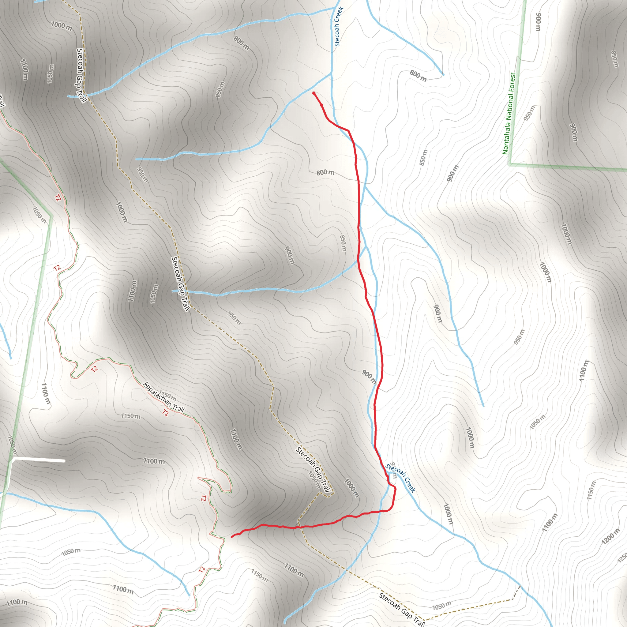 Locust Cove Trail mobile static map