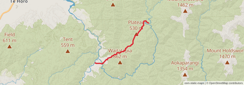 Te Araroa Trail stage 87 Map