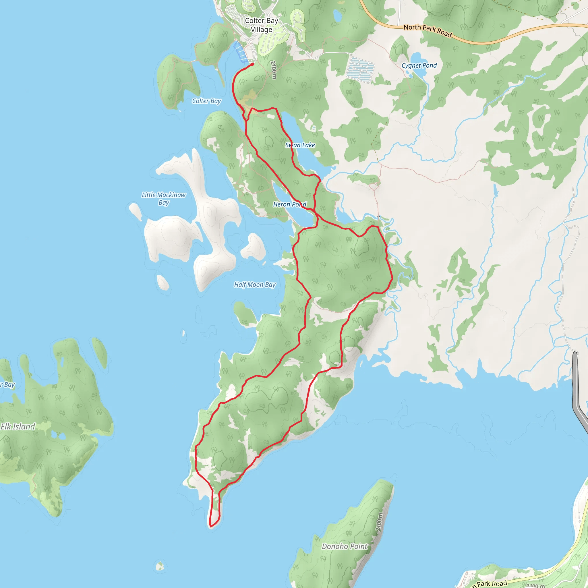 Hermitage Point Trail mobile static map