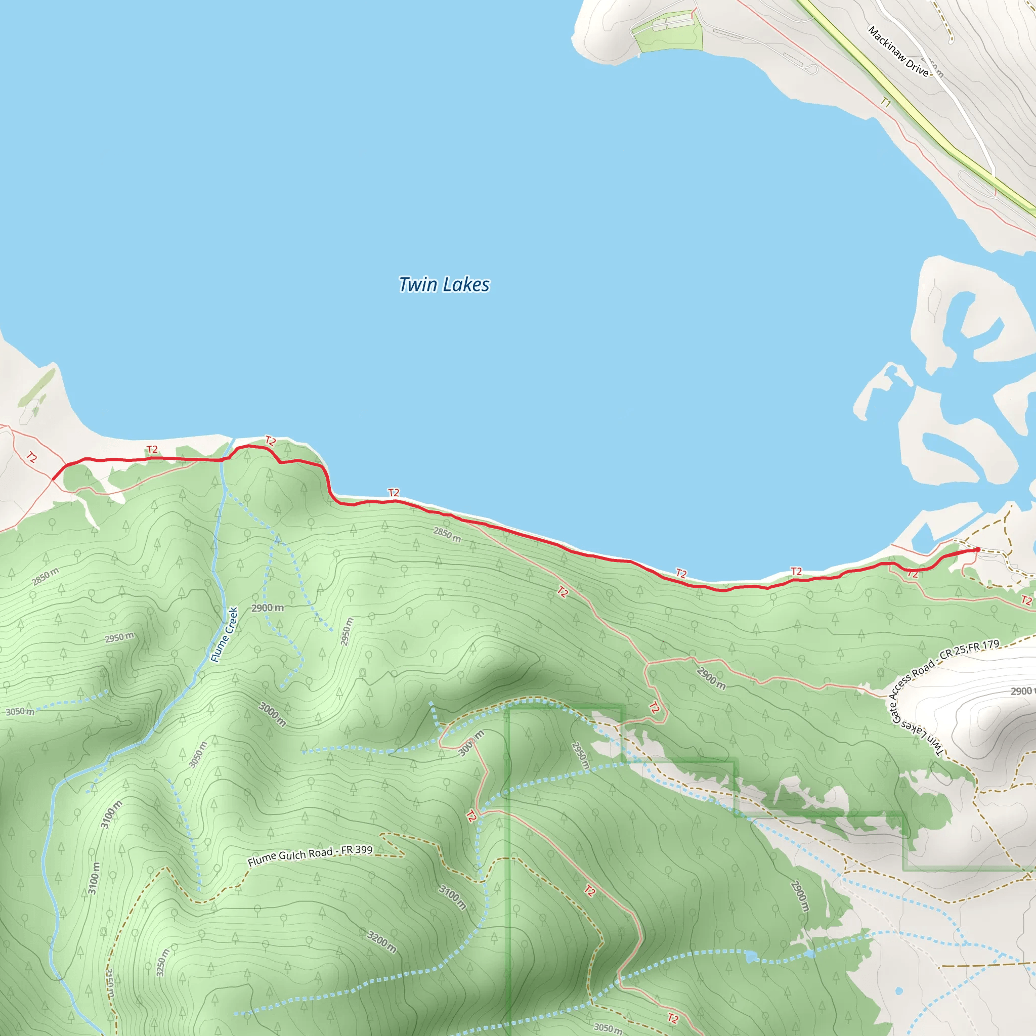 Interlaken and Colorado Trail mobile static map