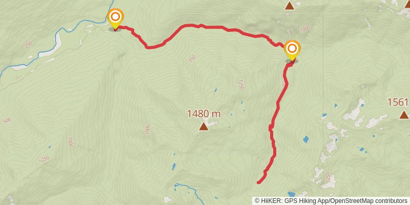 Graves Creek Primitive Trail stage 2 Map