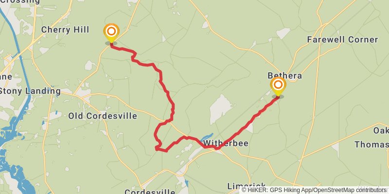 Swamp Fox - Palmetto Trail stage 3 Map