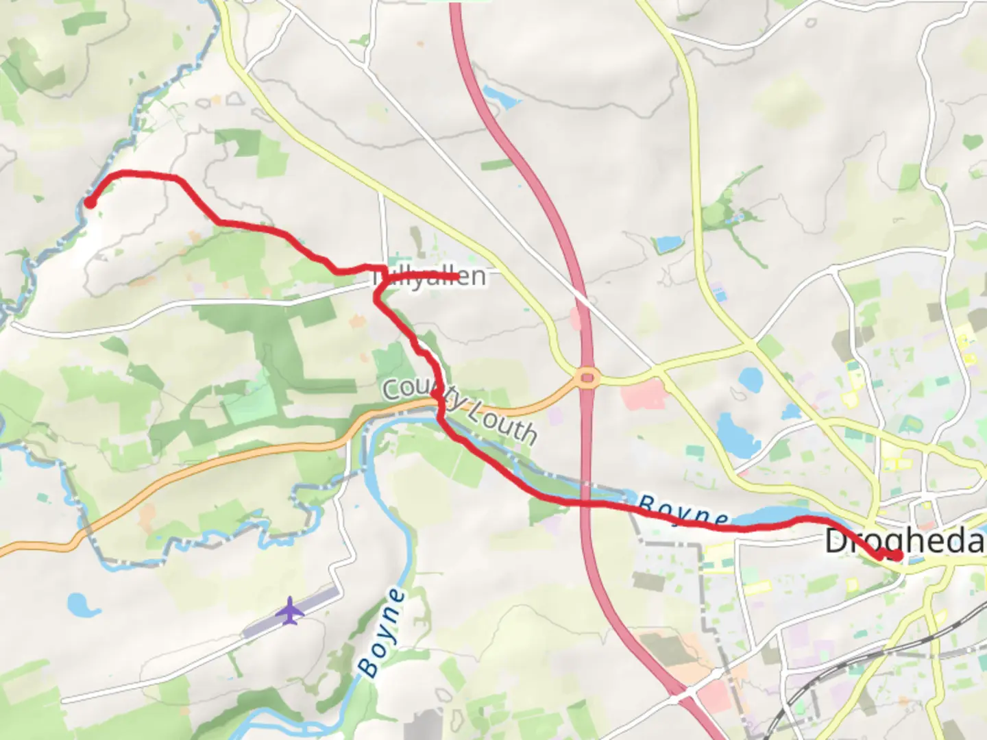 An image depicting the trail Boyne Valley Camino Sli Abhaile Way Back and its surrounding area.