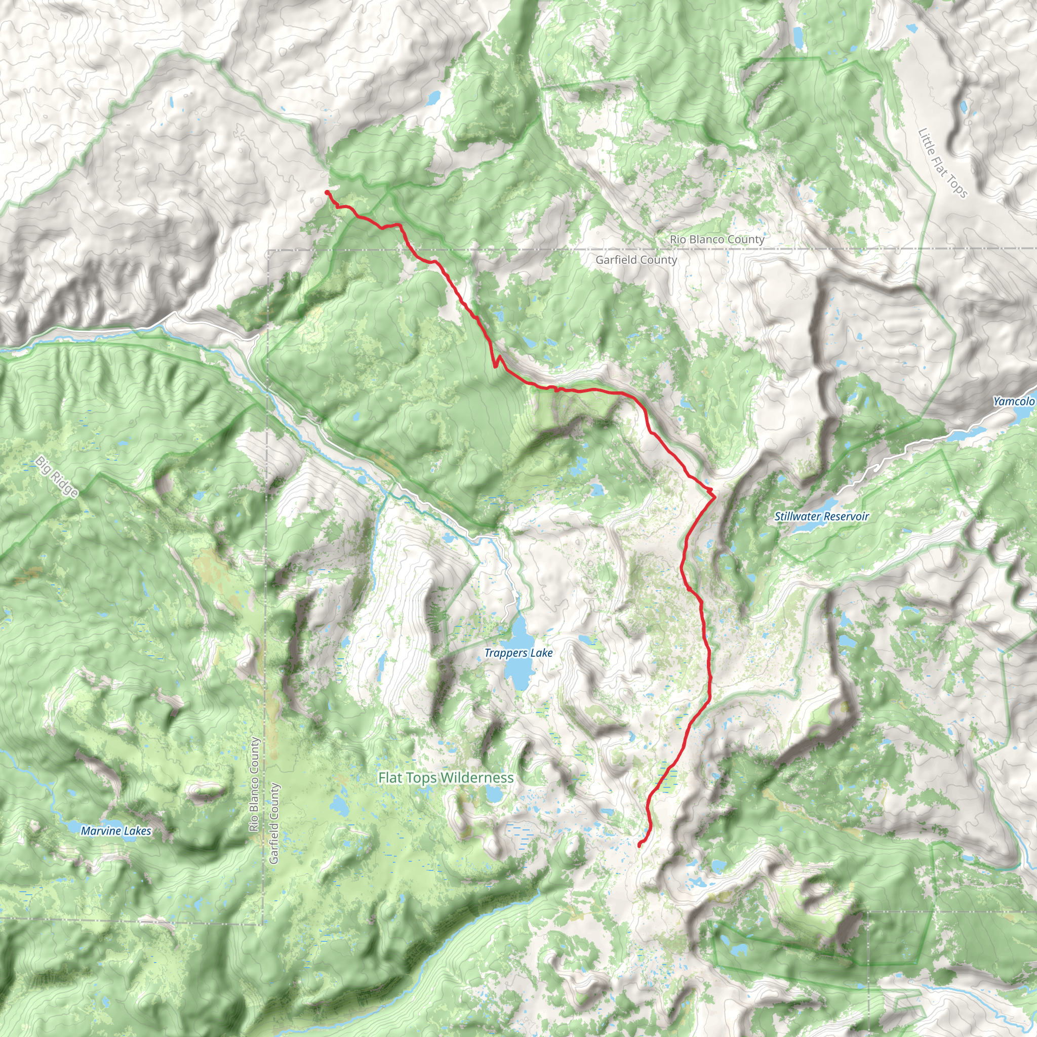 Chinese Wall Trail mobile static map