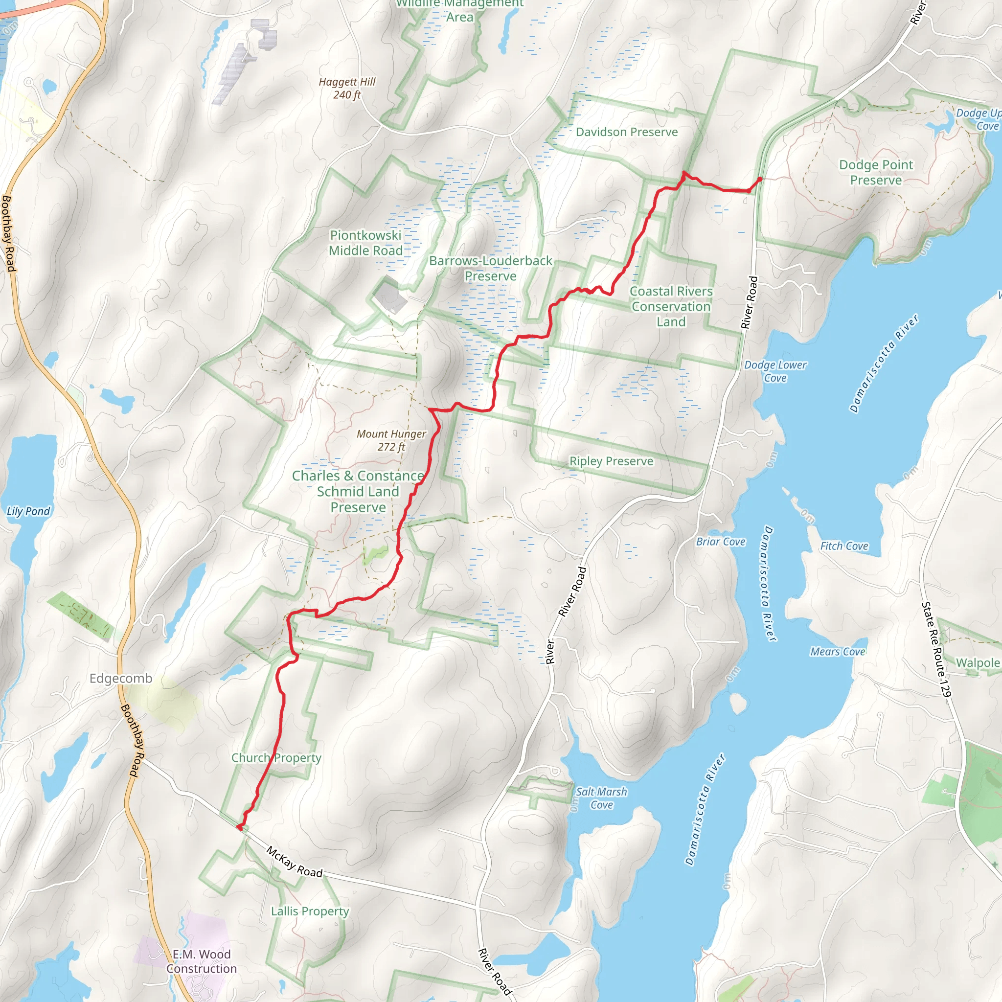 Mount Hunger via River Link mobile static map