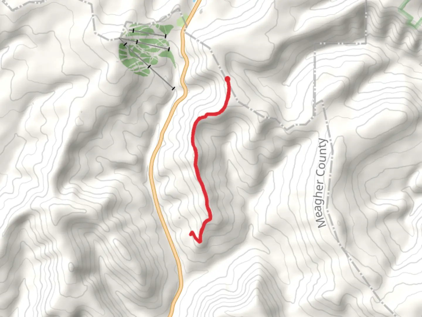 An image depicting the trail N Fork Deadman Trail and its surrounding area.