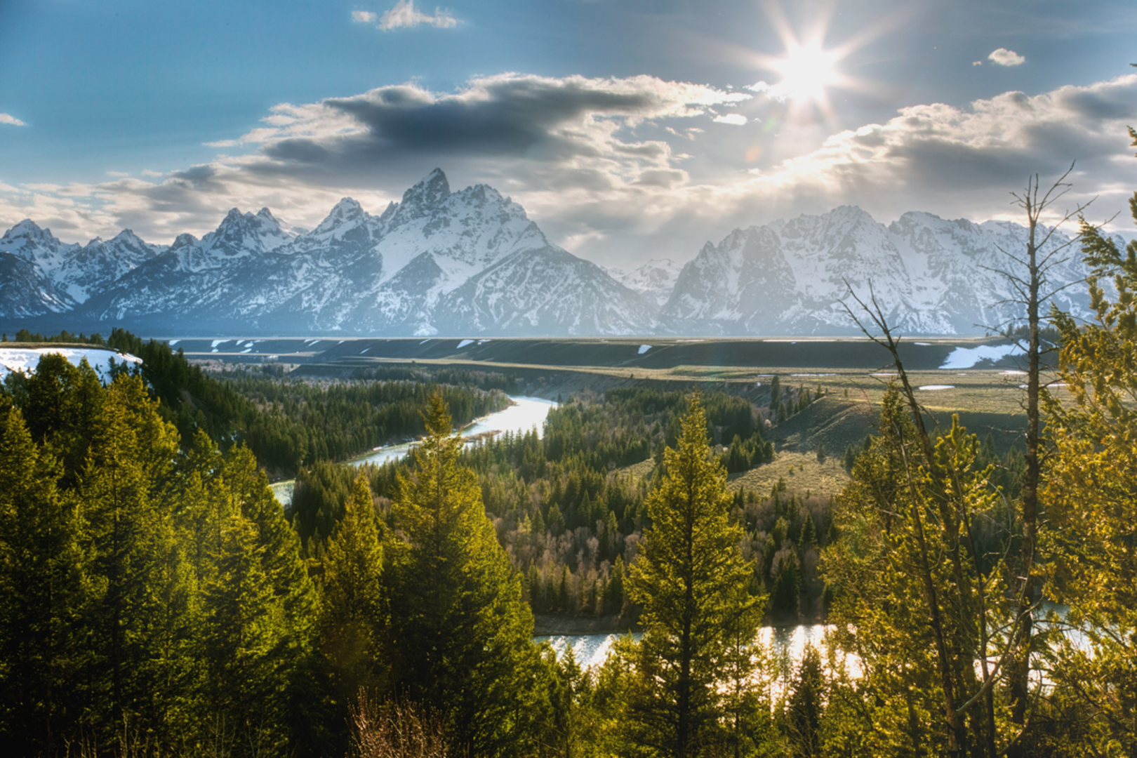 An image depicting the trail Schwabacher's Landing Trail and its surrounding area.