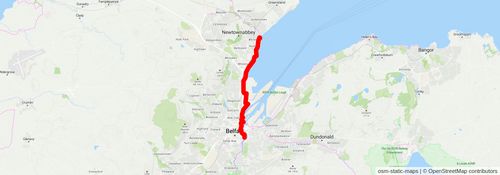 Ballynure to Belfast stage 2 Map