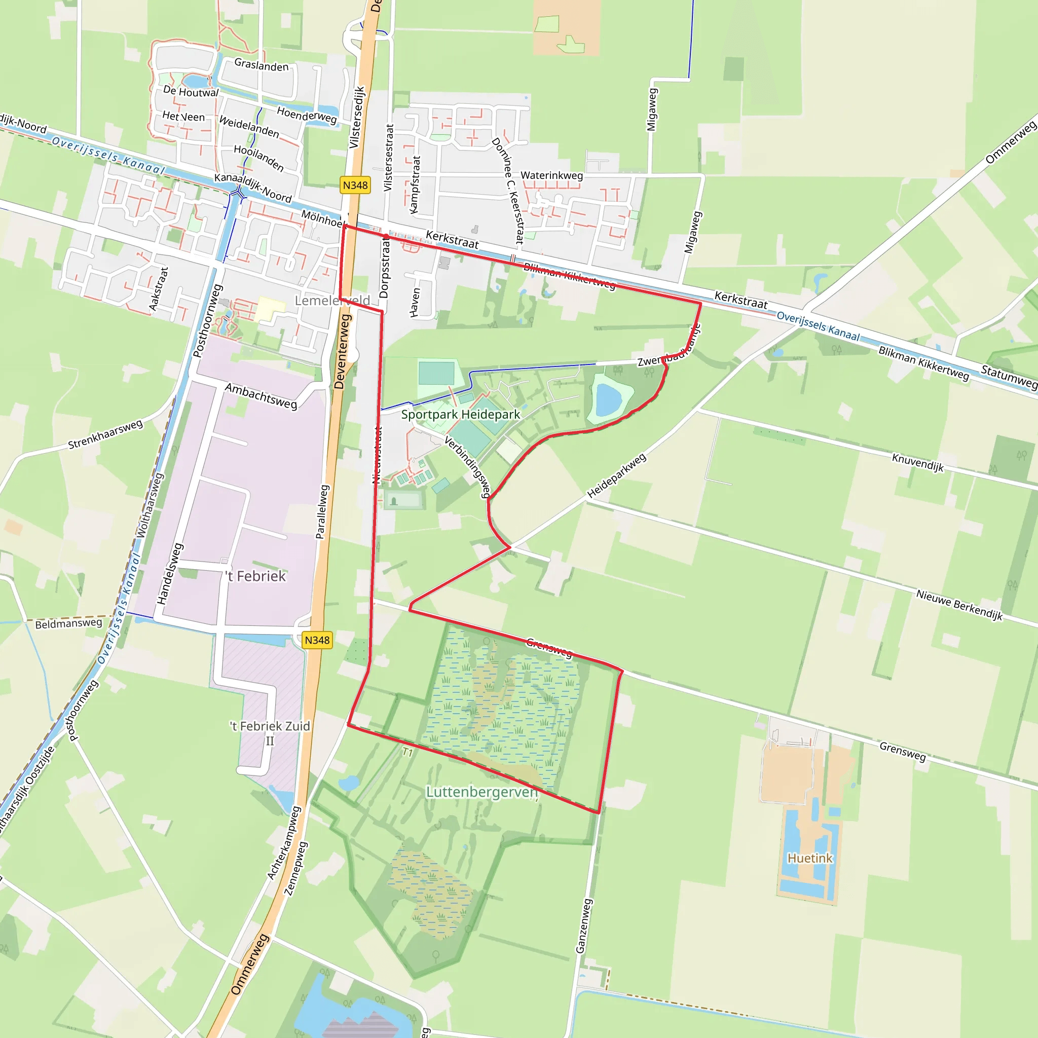 Luttenbergerven in Lemelerveld mobile static map