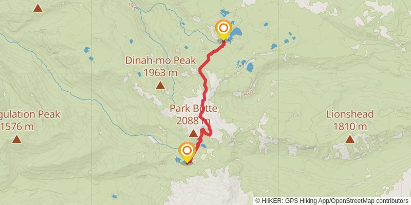 Mount Jefferson Wilderness Traverse stage 4 Map