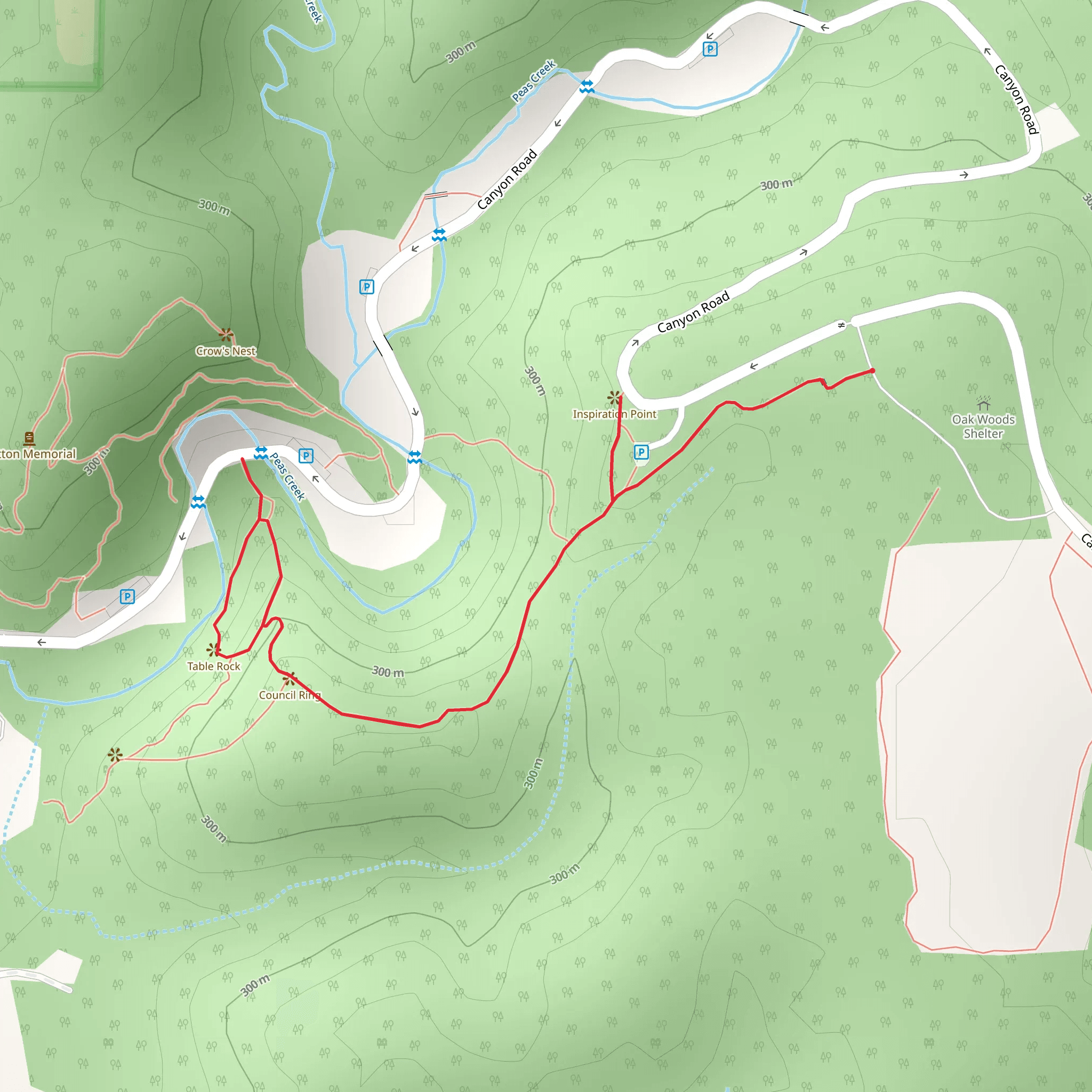 Peas Creek mobile static map