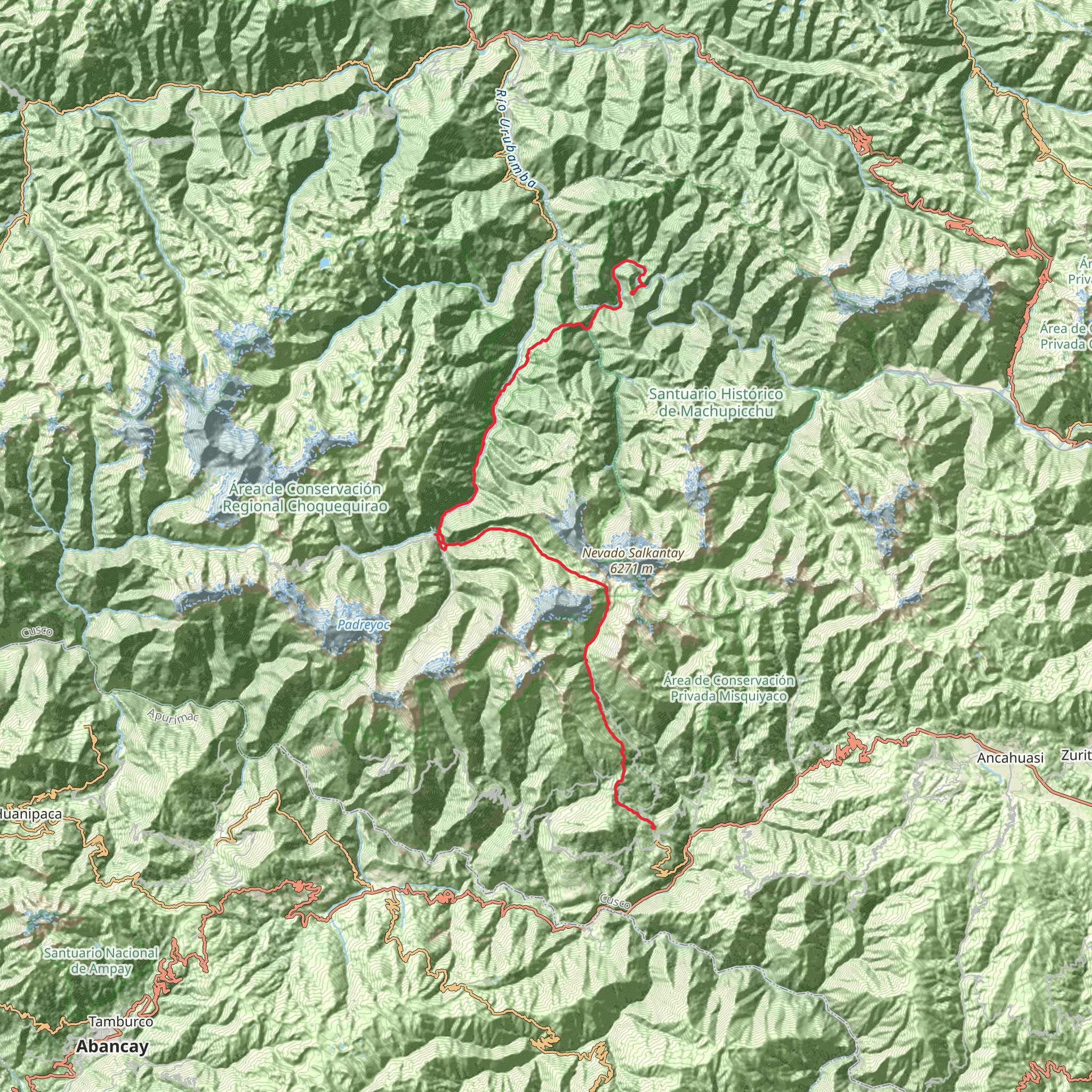 Salkantay Trek mobile static map