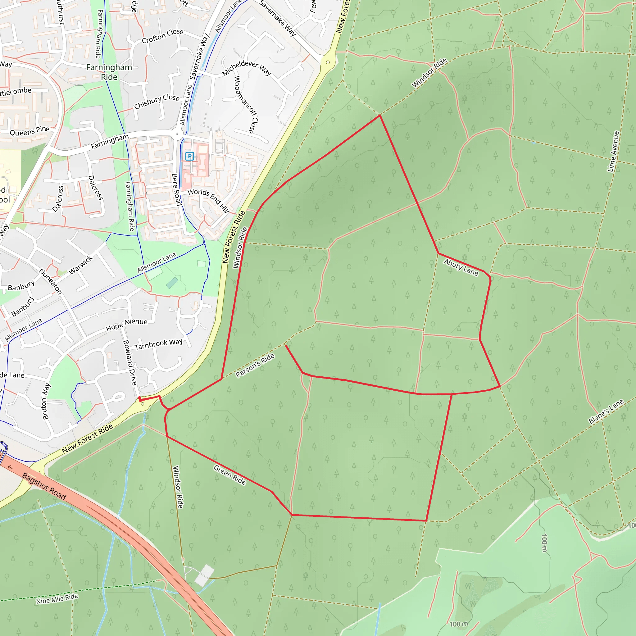 Three Castles Path and Worldsend Hill Loop mobile static map