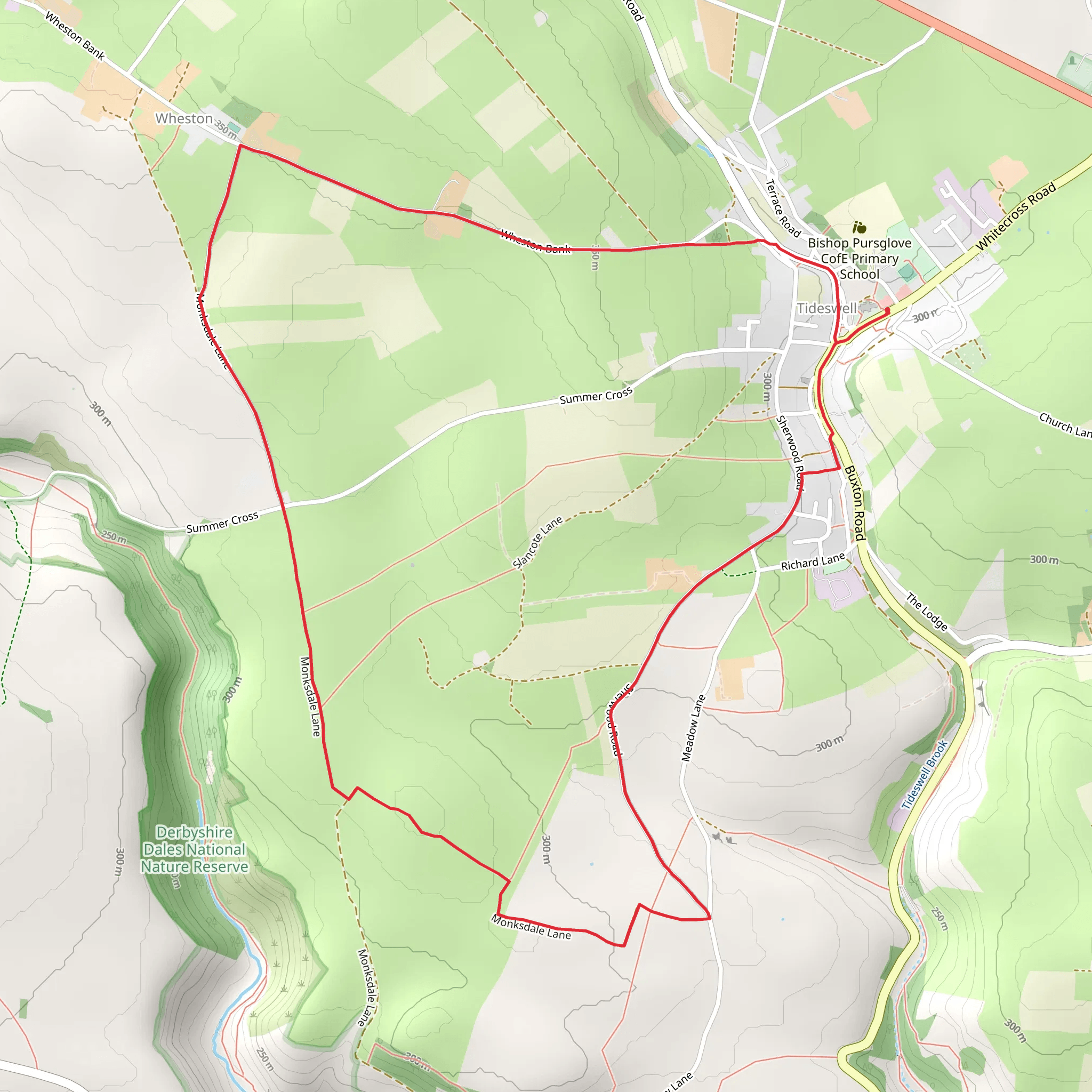 Wheston Loop via Pennine Bridleway mobile static map