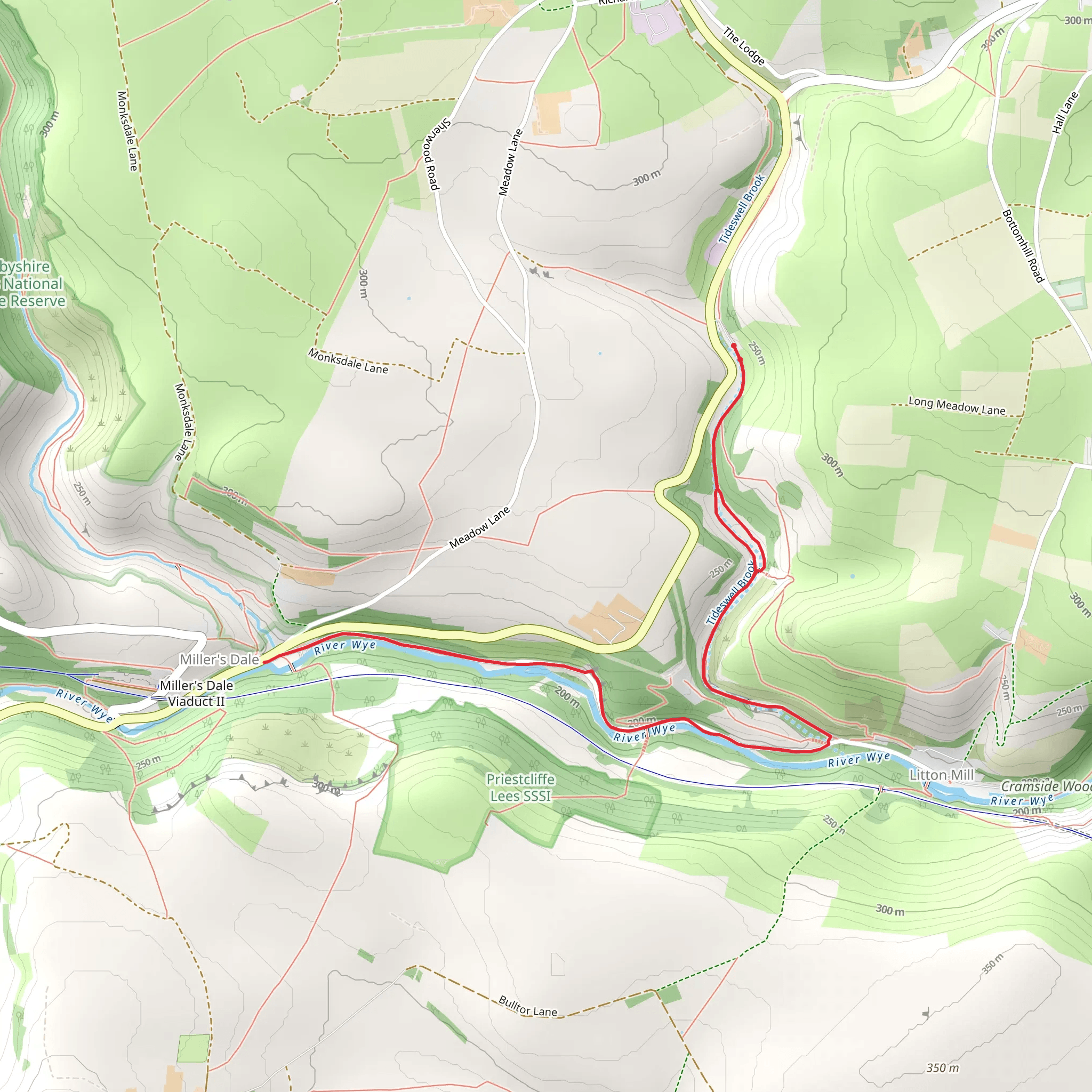 Tideswell Dales Trail mobile static map
