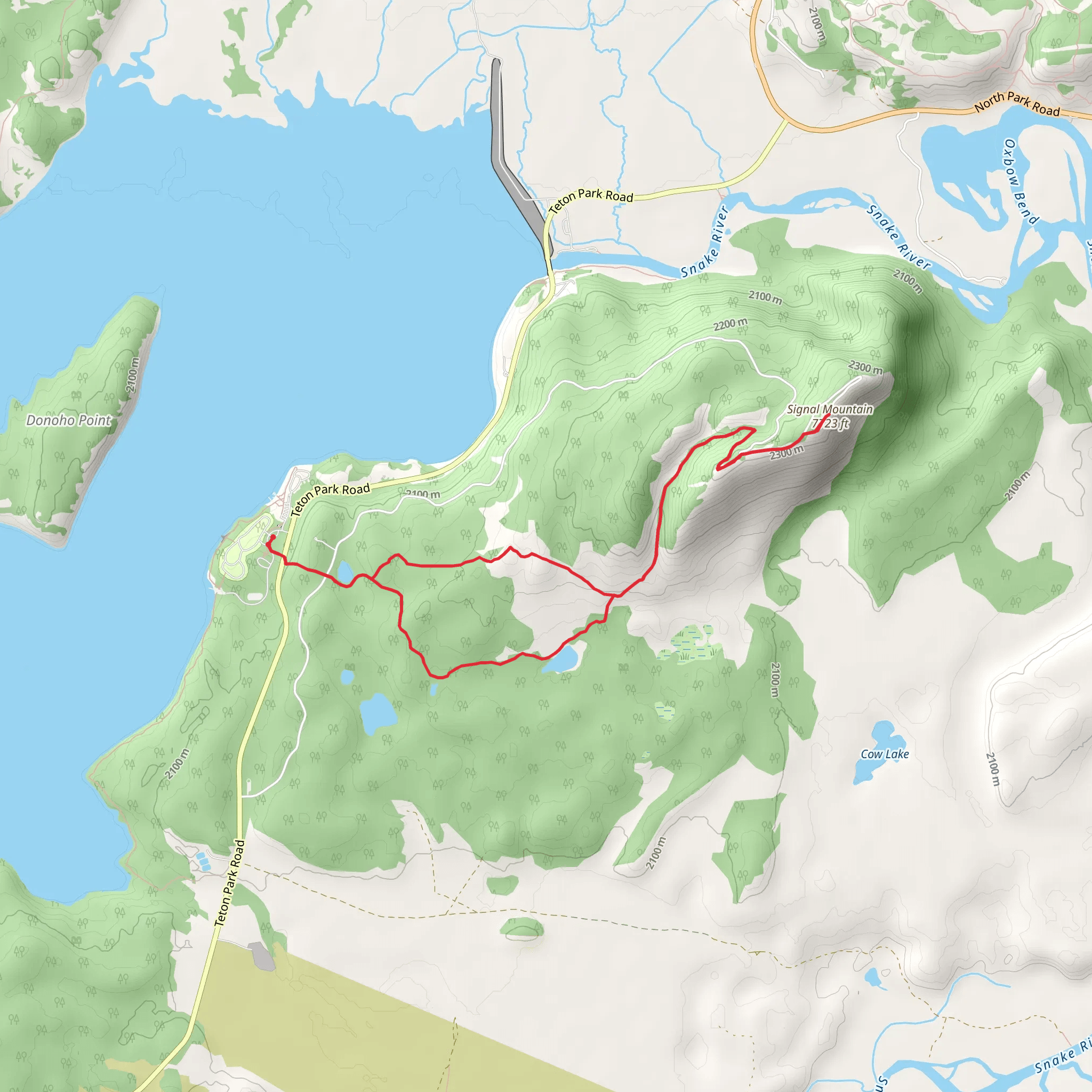 Signal Mountain Trail mobile static map