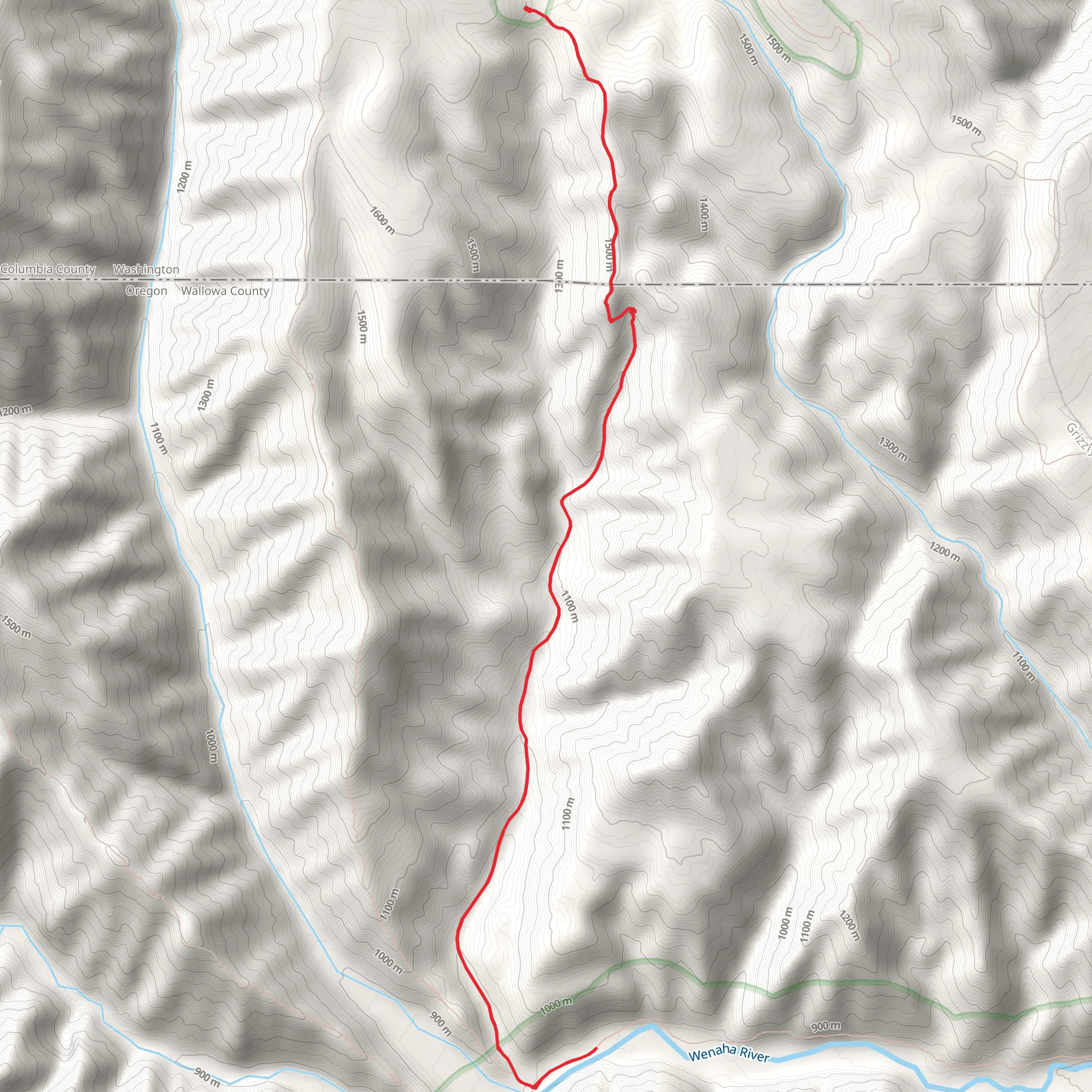 Wenaha River via Slick Ear Trail mobile static map