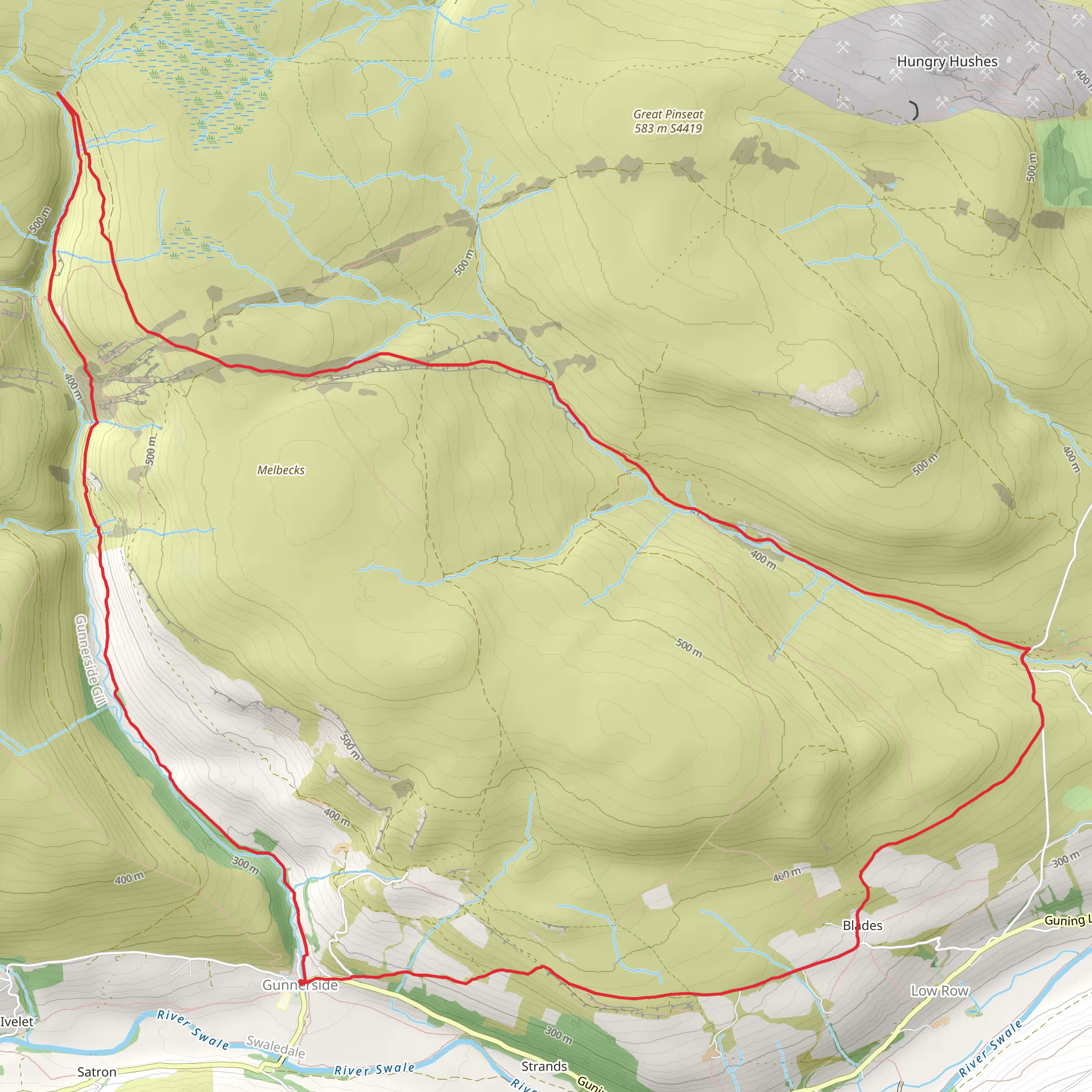 Gunnerside and Surrender Bridge mobile static map