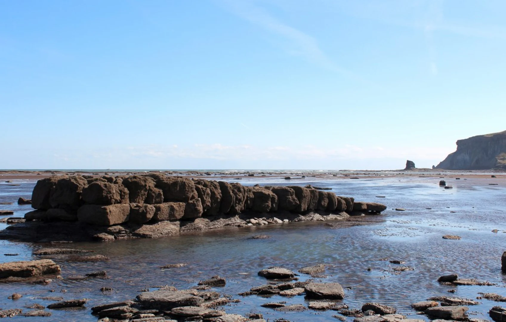 An image depicting the trail Whitby to High Hawsker Loop via Saltwick Bay and its surrounding area.