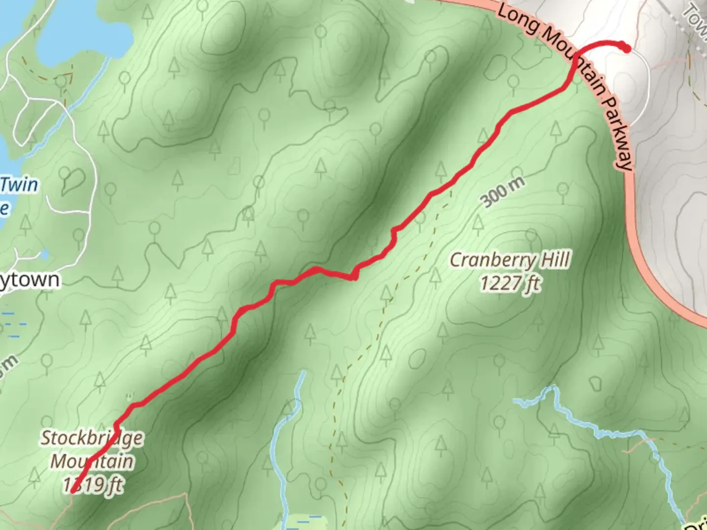 An image depicting the trail Long Mountain Trail and its surrounding area.