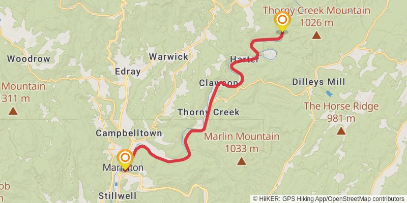 Greenbrier River Trail stage 5 Map