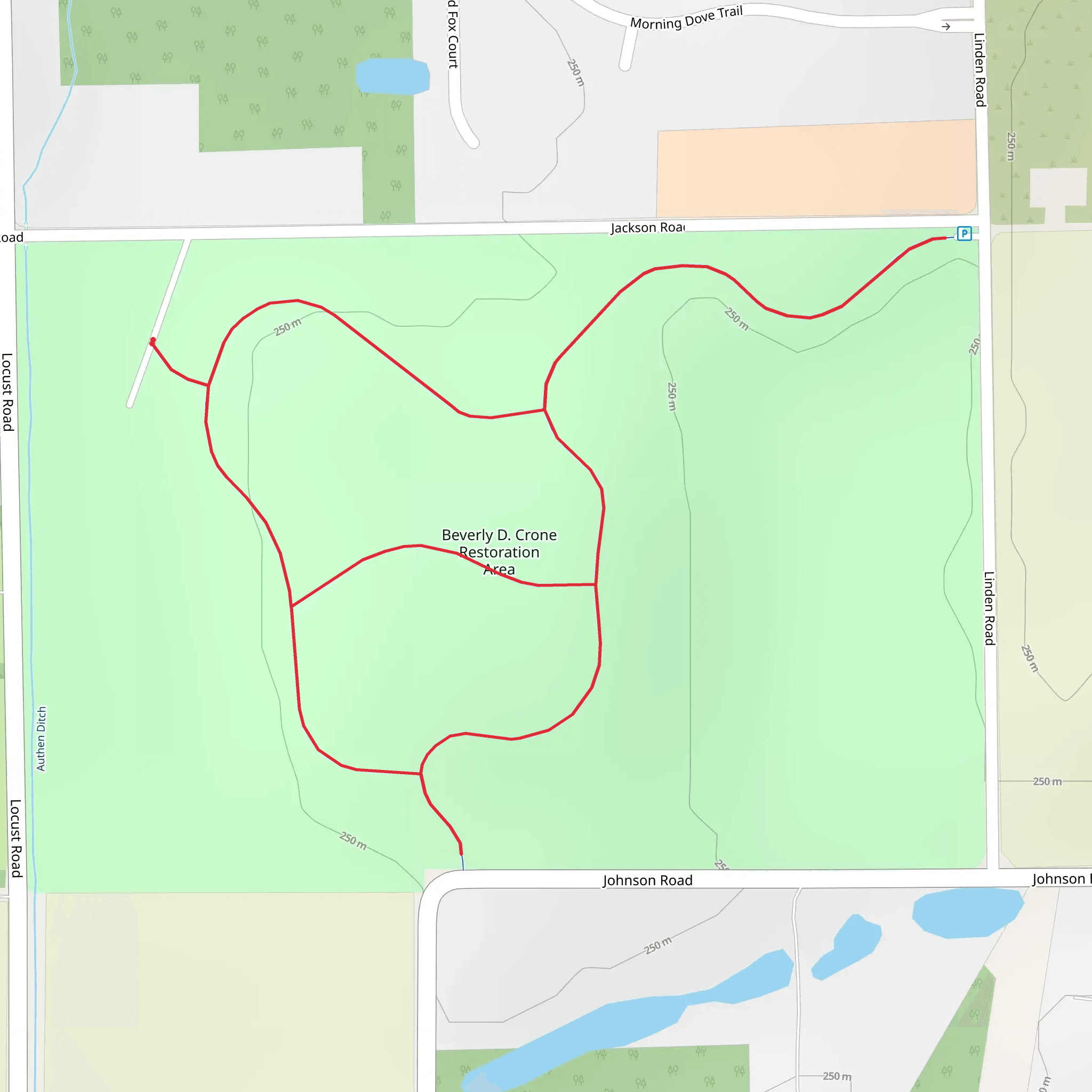 Beverly D Crone Restoration Area Loop mobile static map