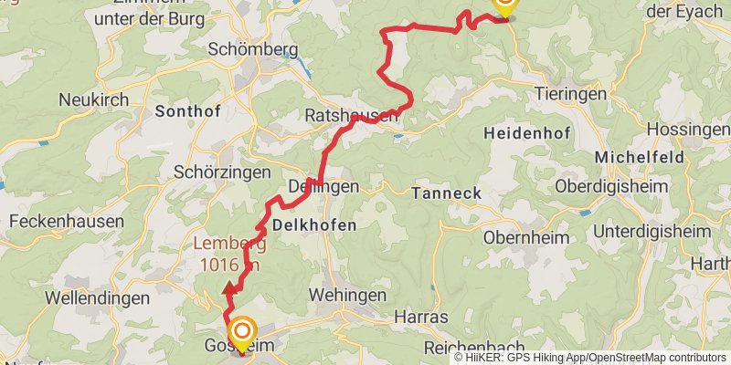 Albsteig stage 17 Map