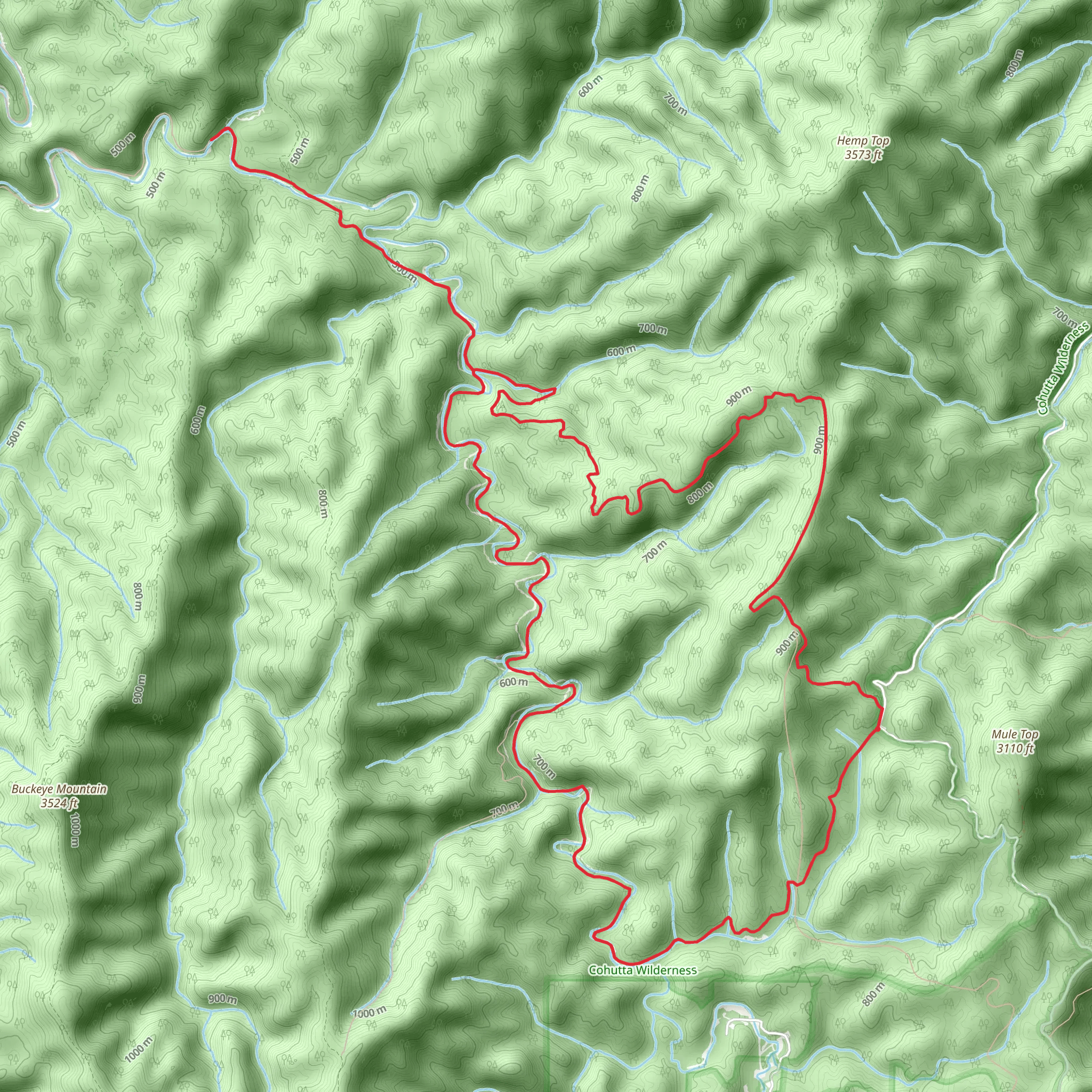 Jacks River and Bear Branch - Penitentiary Branch Trail mobile static map