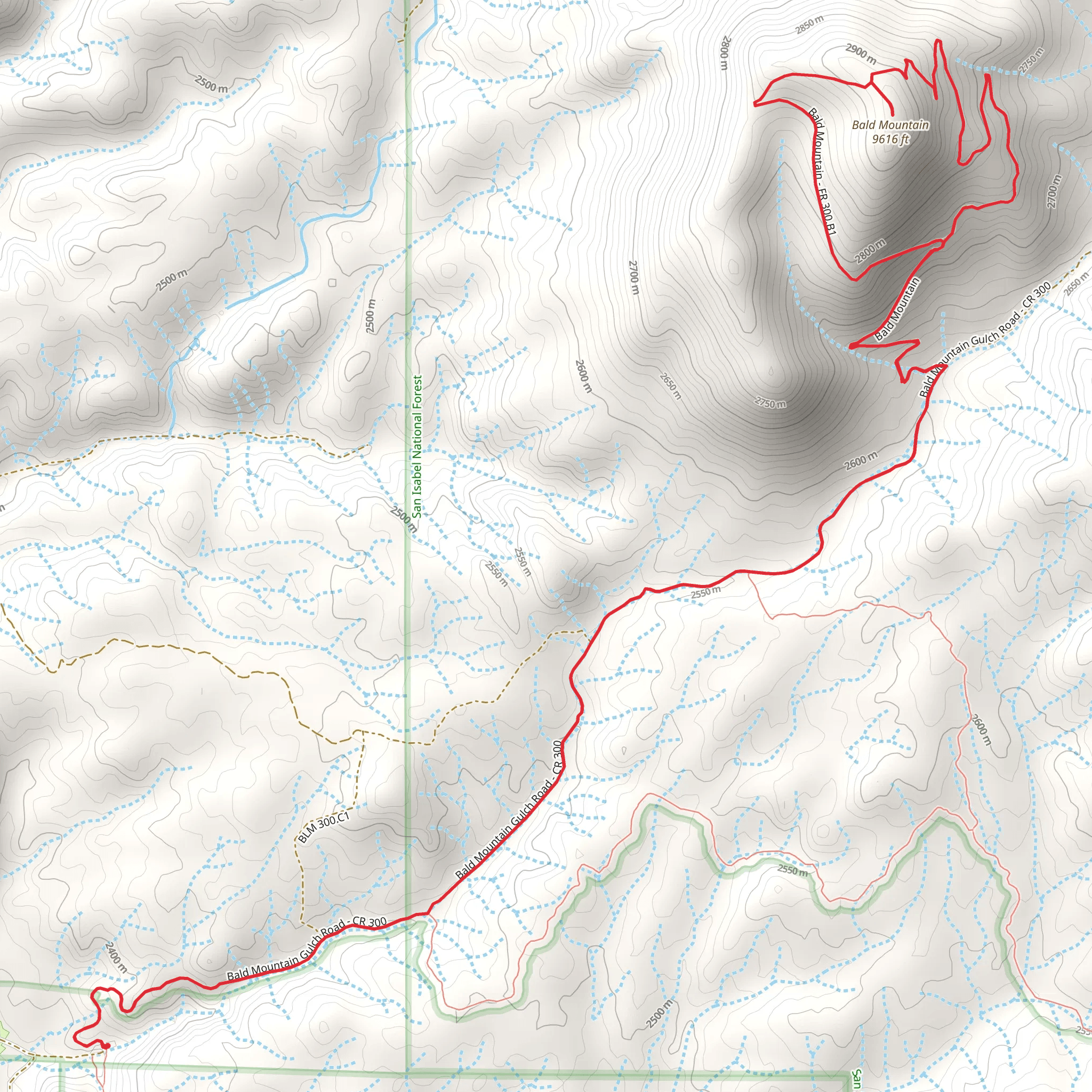 Bald Mountain Loop from Turtle Trail Parking mobile static map