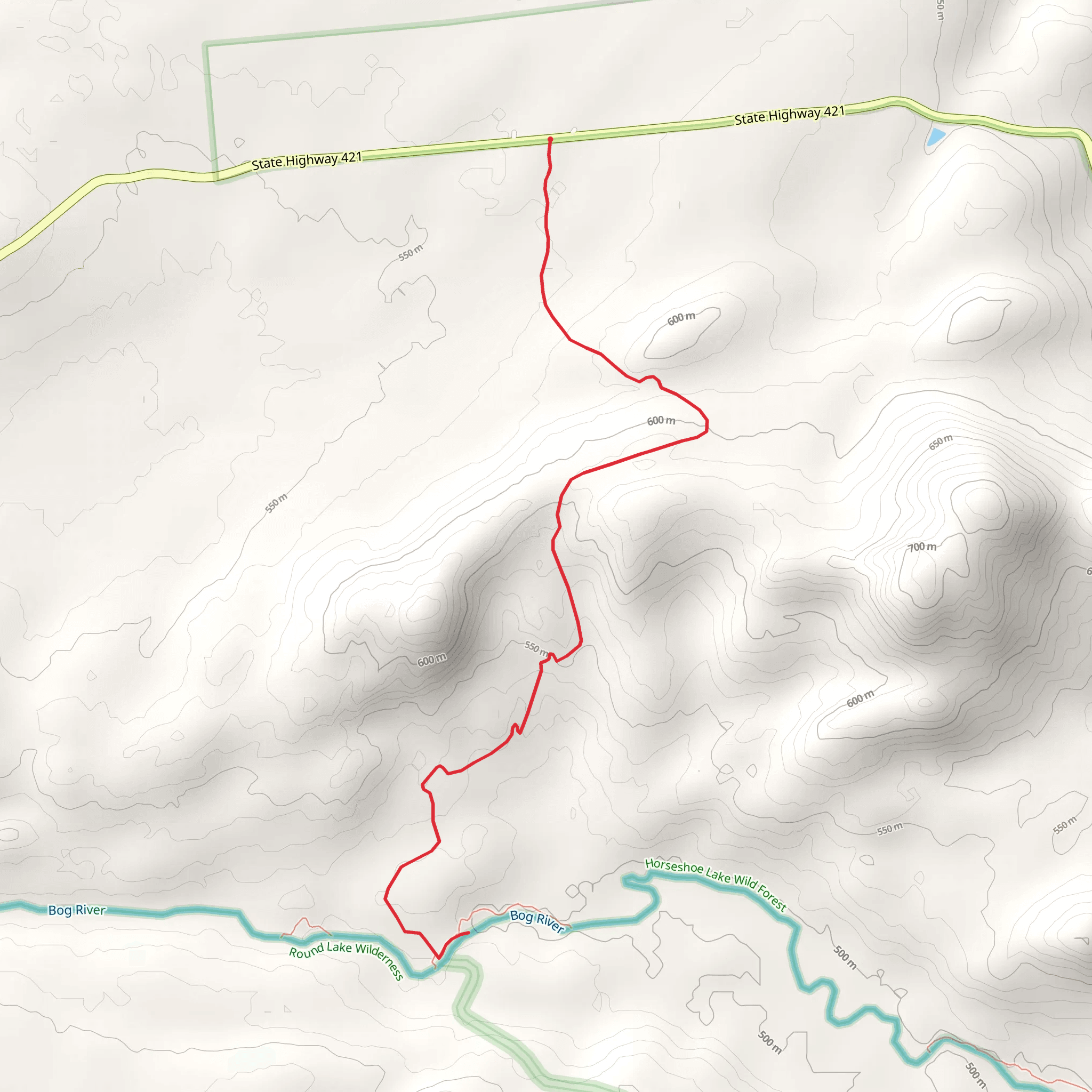 Bog River Valley mobile static map