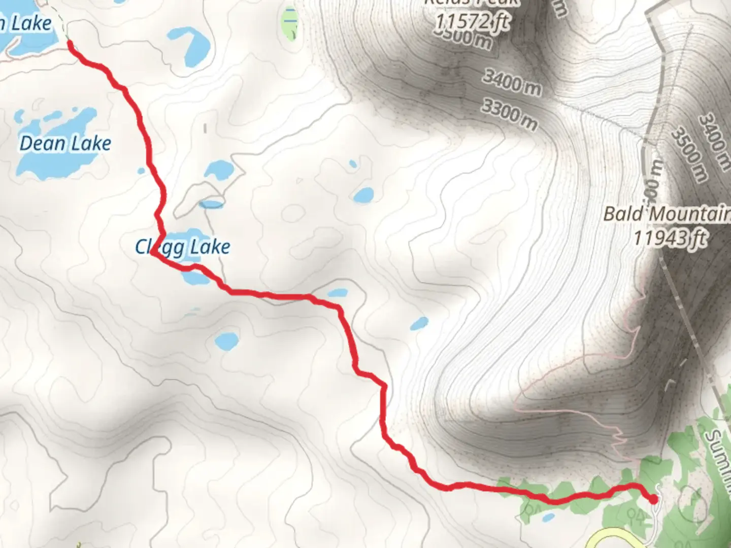 An image depicting the trail Notch Lake via Notch Mountain Trail and its surrounding area.