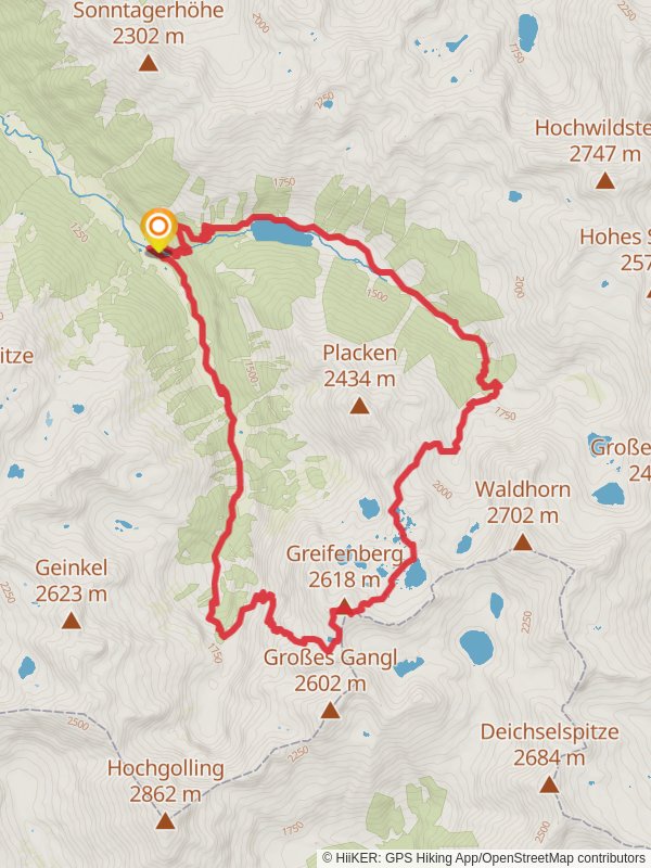 Klafferkessel Tour mobile static map