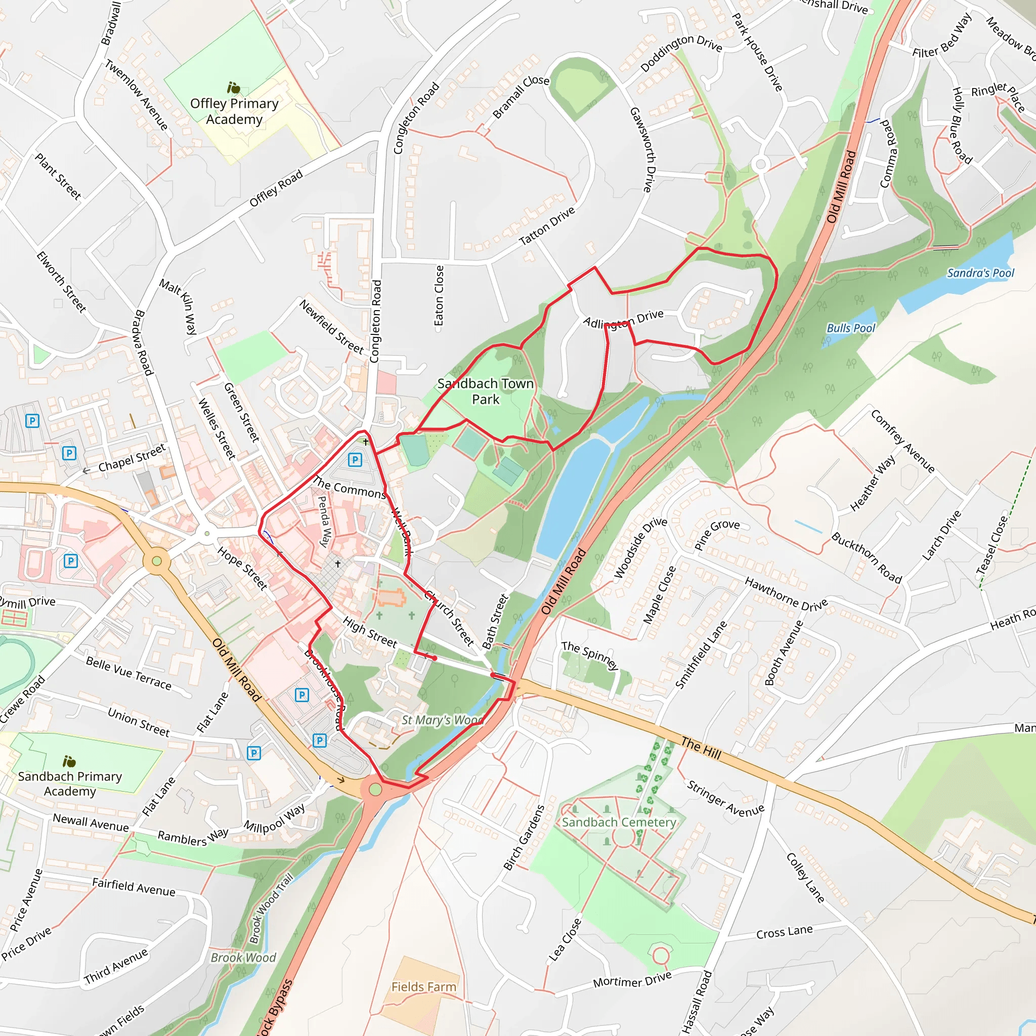 Dingle Lake and St Mary's Wood mobile static map