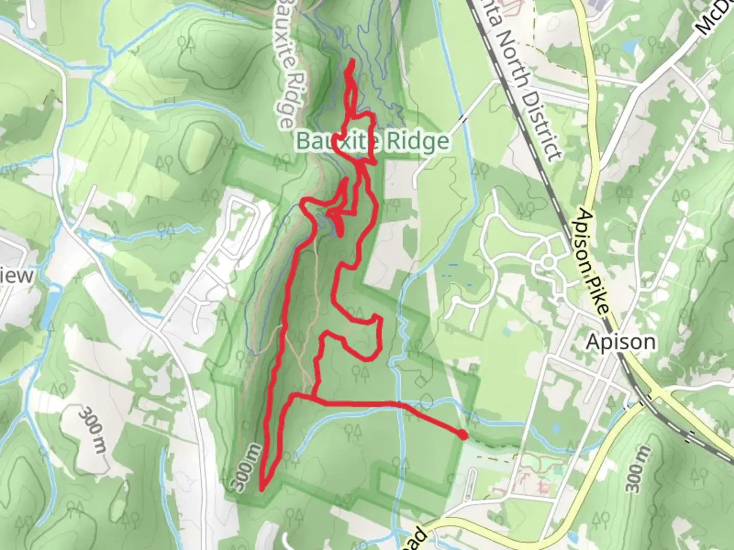 An image depicting the trail Murky Marsh and Rolling Ridge Loop and its surrounding area.